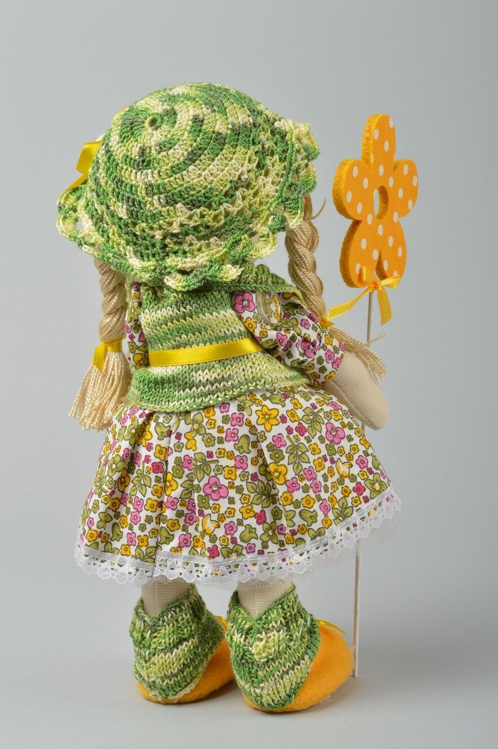 Handmade doll designer doll textile doll fabric doll gift for girl decor ideas photo 5