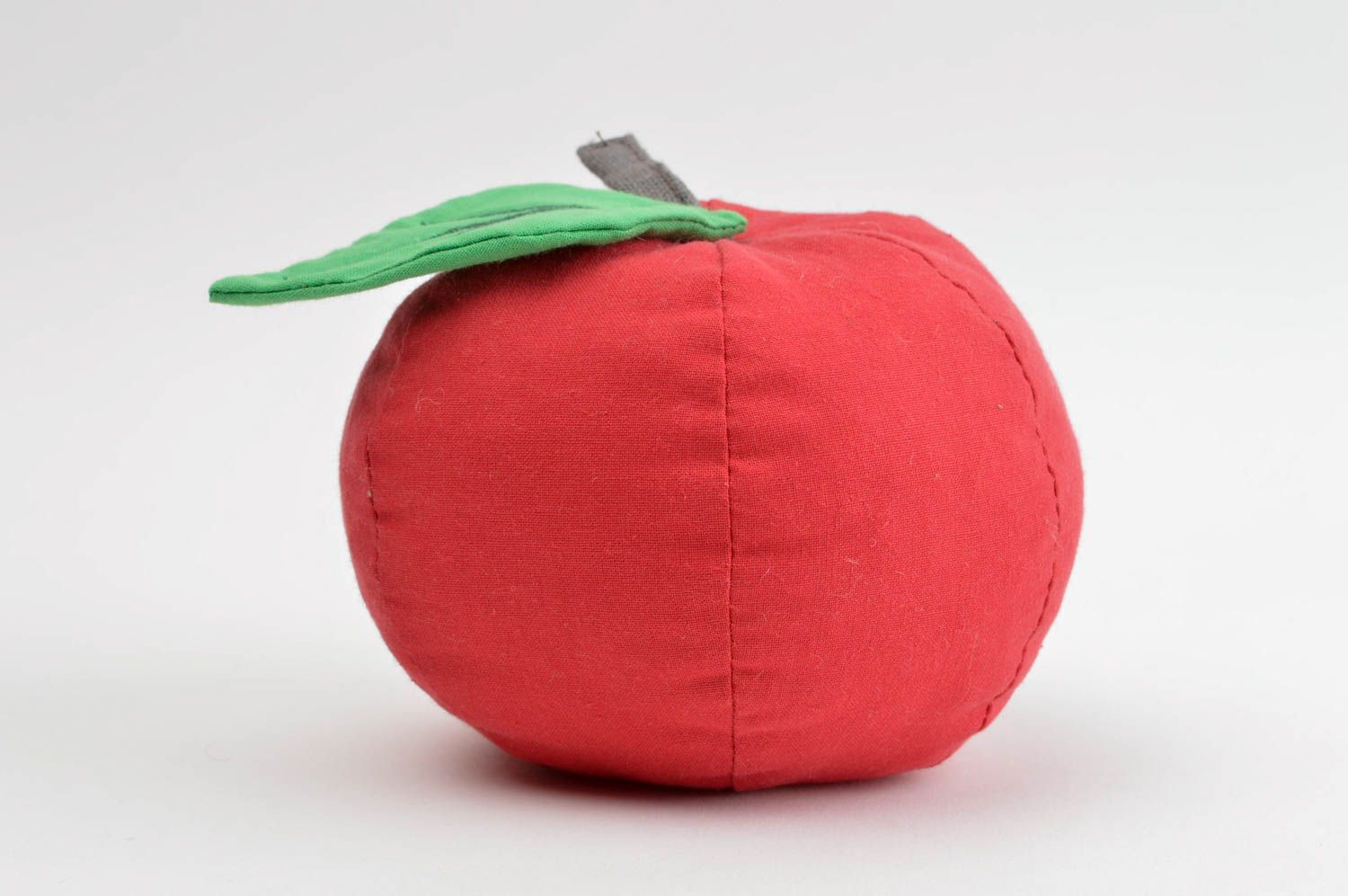 Игрушка яблоко ручной работы детская игрушка из ткани мягкая игрушка красная фото 3