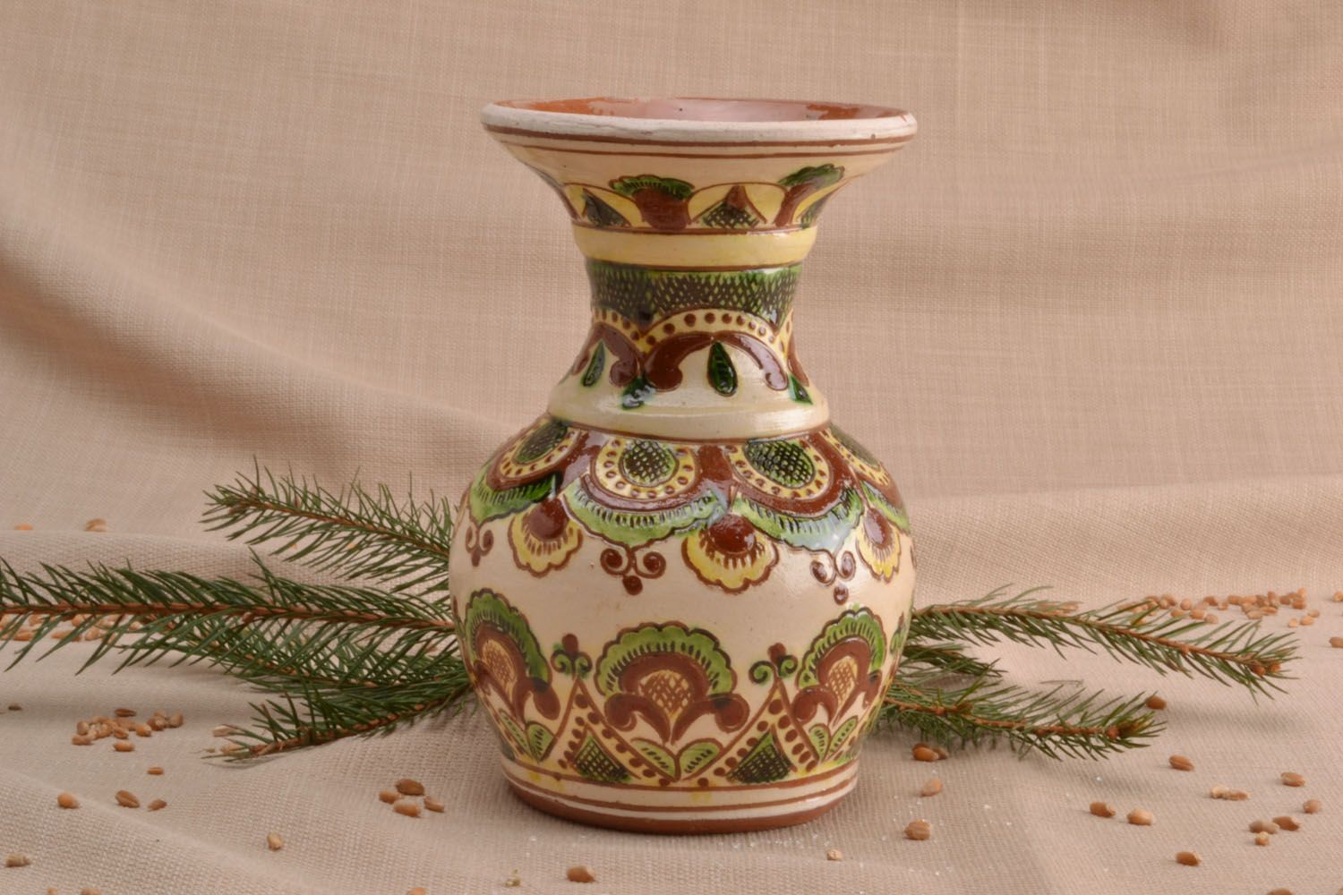 Vaso de cerâmica para flores secas foto 1