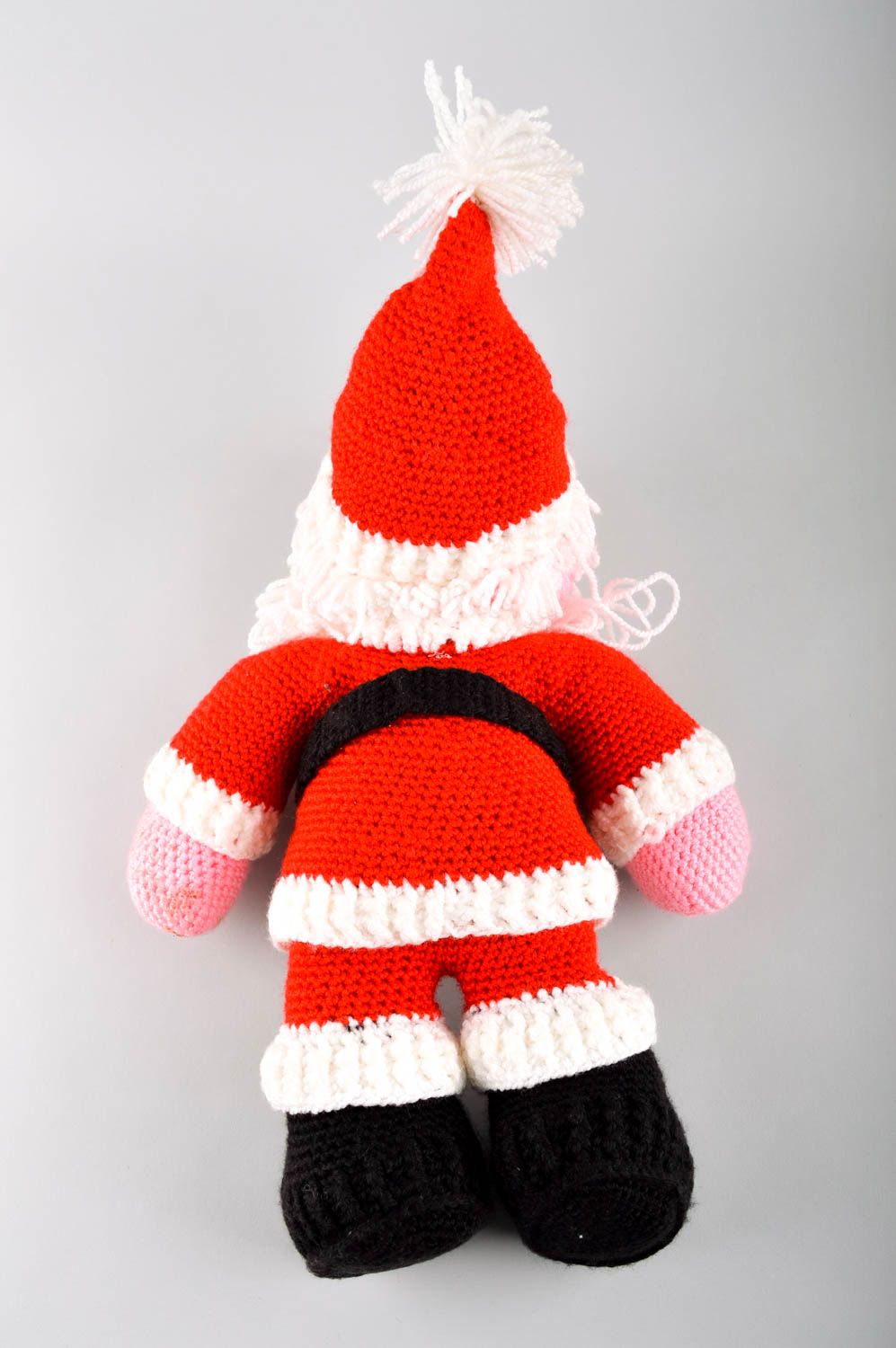 Peluche père Noël faite main Jouet tricoté original Cadeau pour enfant photo 4