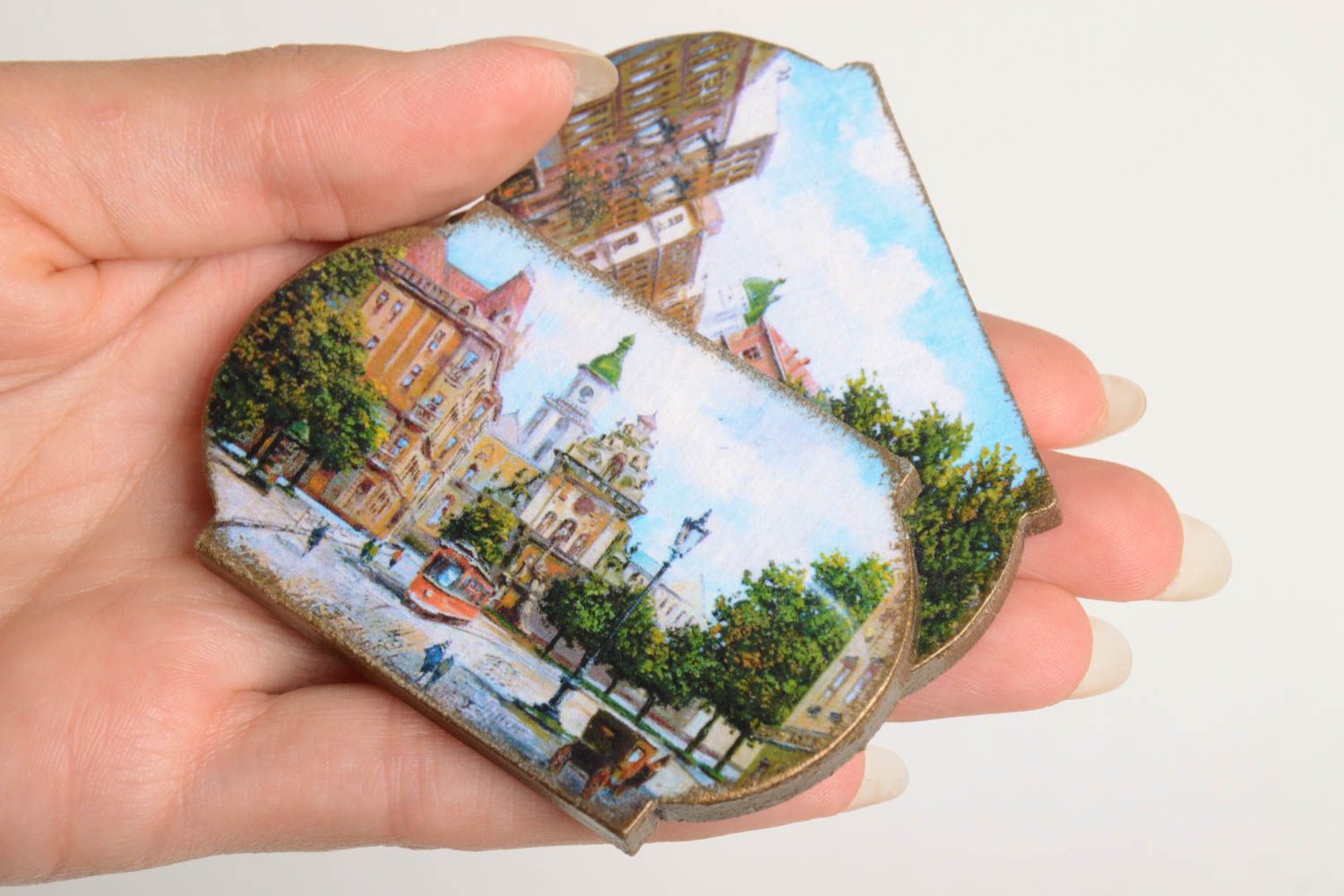Beautiful souvenir magnets unusual handmade accessories decorative present photo 4