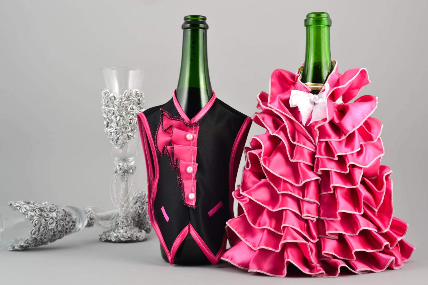 Kreative Deko Ideen handmade stilvolle Deko Hochzeitstisch Deko für Flaschen foto 1