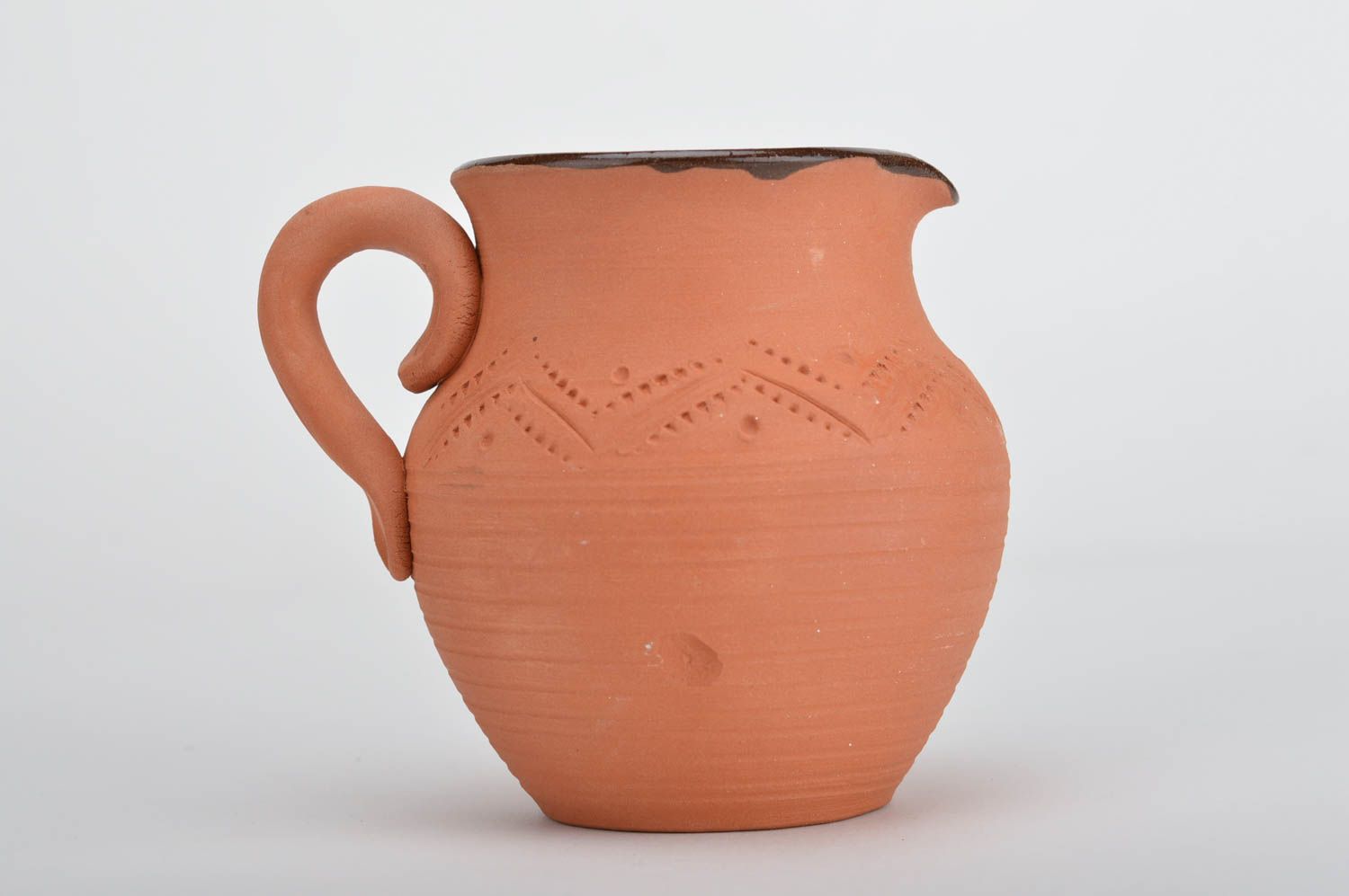 12 oz ceramic glazed creamer jug with handle 0,1 lb photo 1
