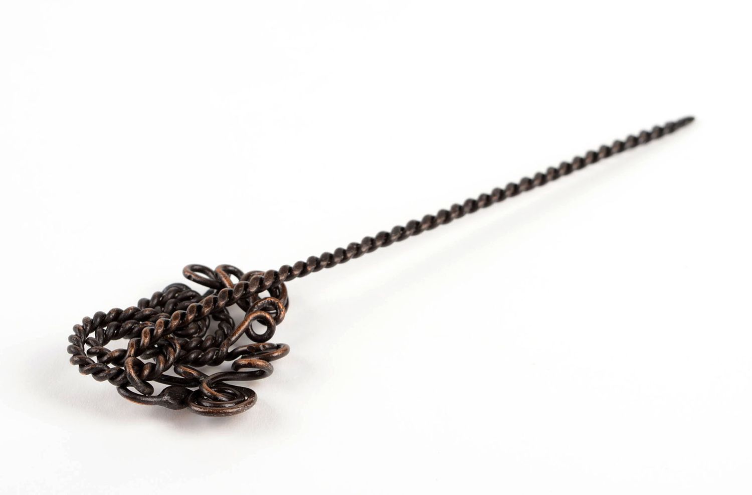 Handmade hair pin designer hair accessory metal hair pin unusual gift for women photo 3