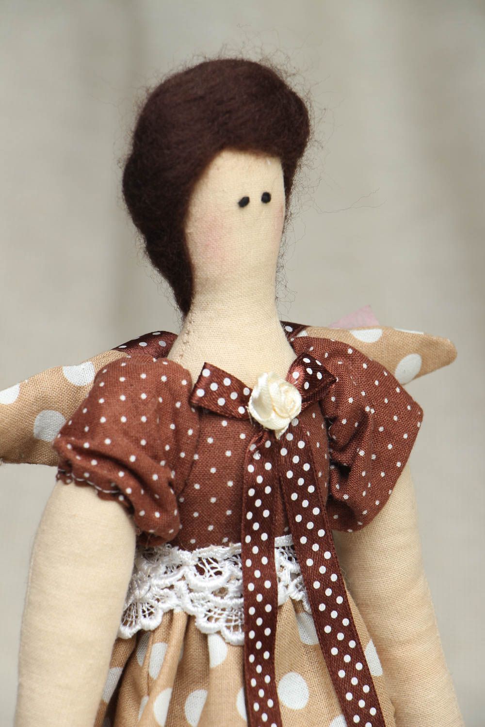 Кукла ручной работы в платье  фото 2