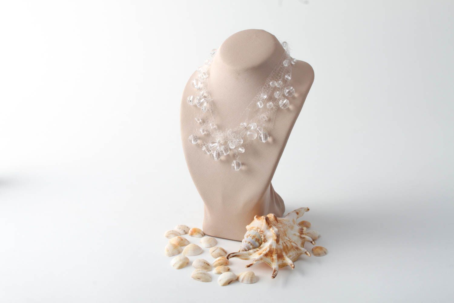 Handmade zartes Damen Collier Glasperlen Halskette Accessoire für Frauen foto 1