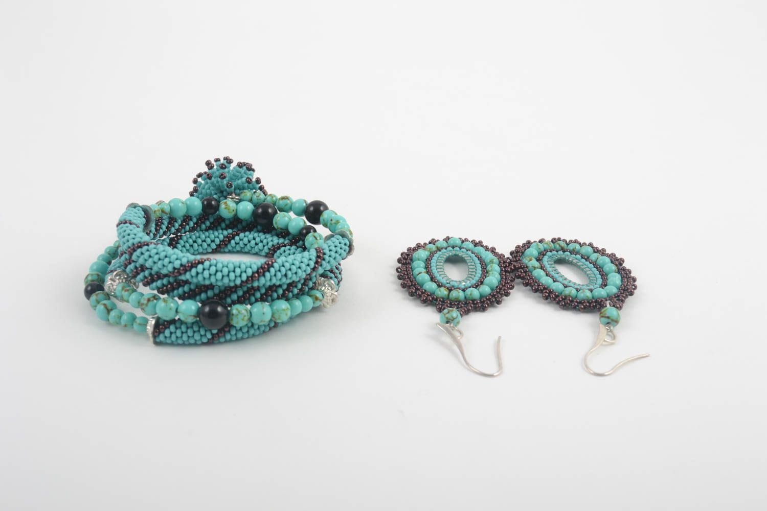 Handmade lovely earrings stylish cute jewelry unusual designer bracelet photo 3