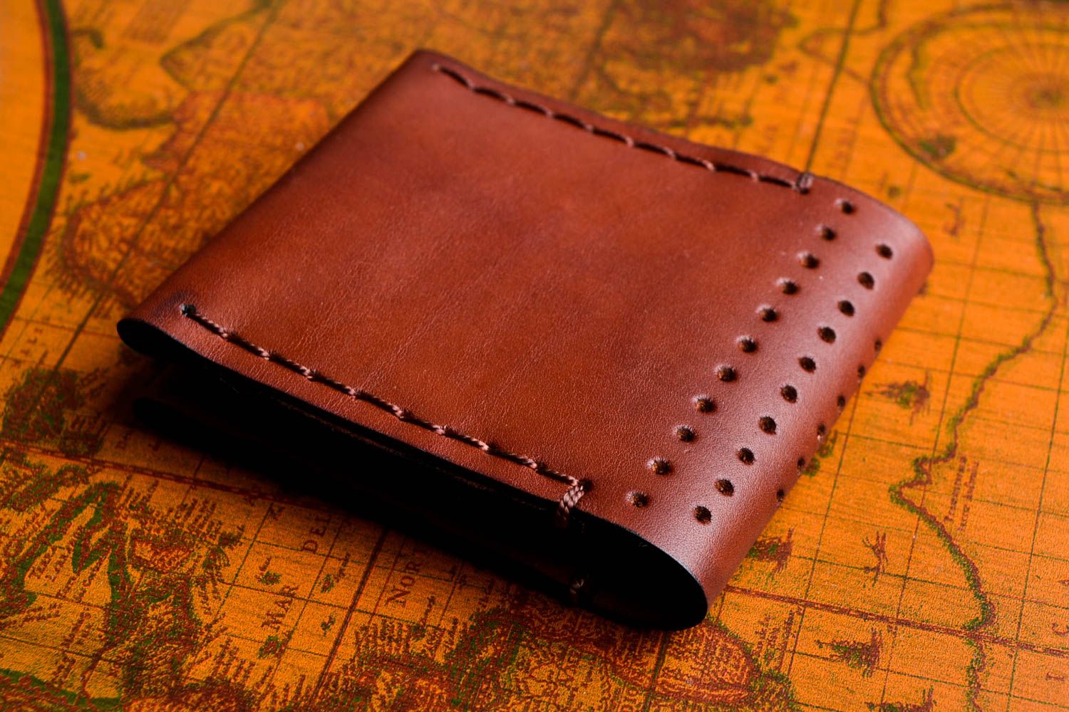 Мужское портмоне ручной работы кожаный кошелек аксессуар для мужчин стильный фото 1