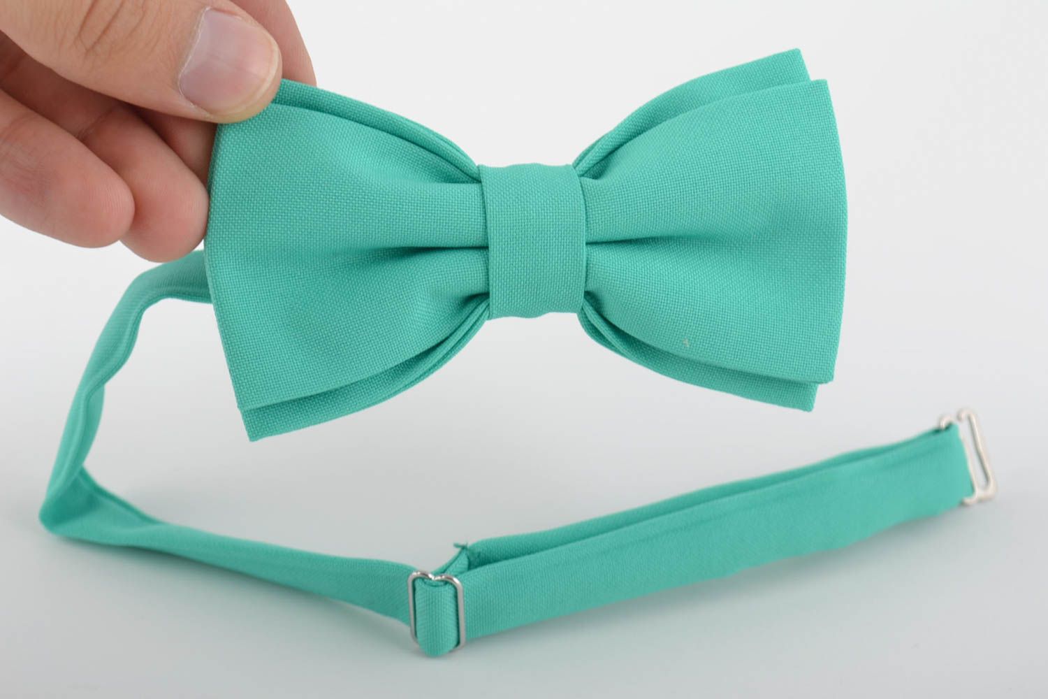 Beautiful handmade textile bow tie with adjustable strap of 500 mm length photo 4