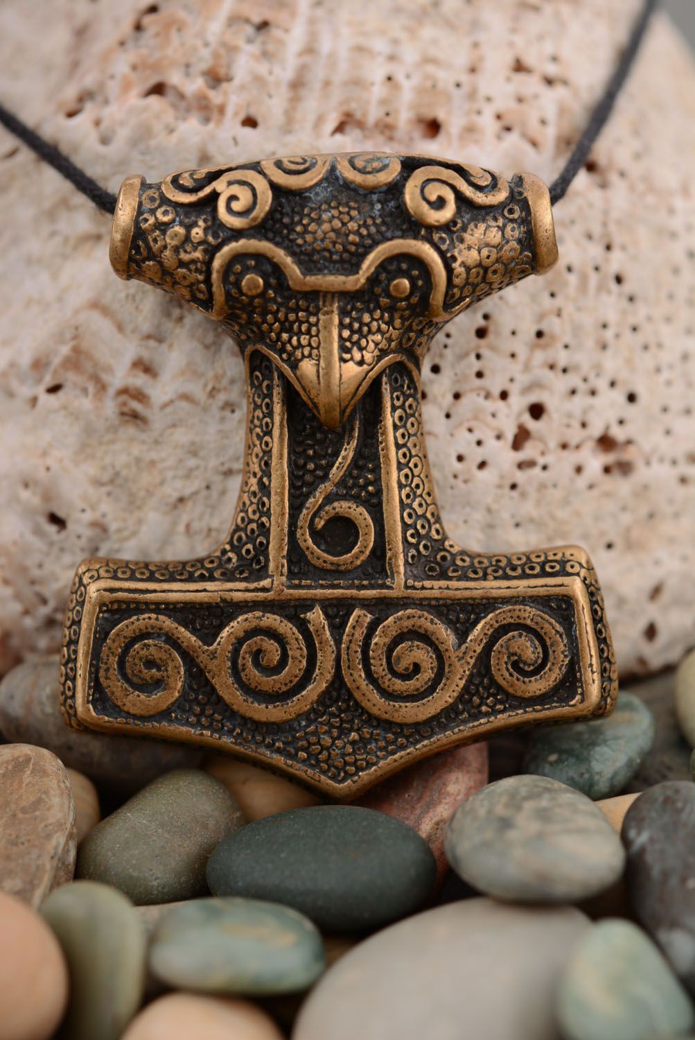 Bronze pendant The Hammer of Thor photo 1
