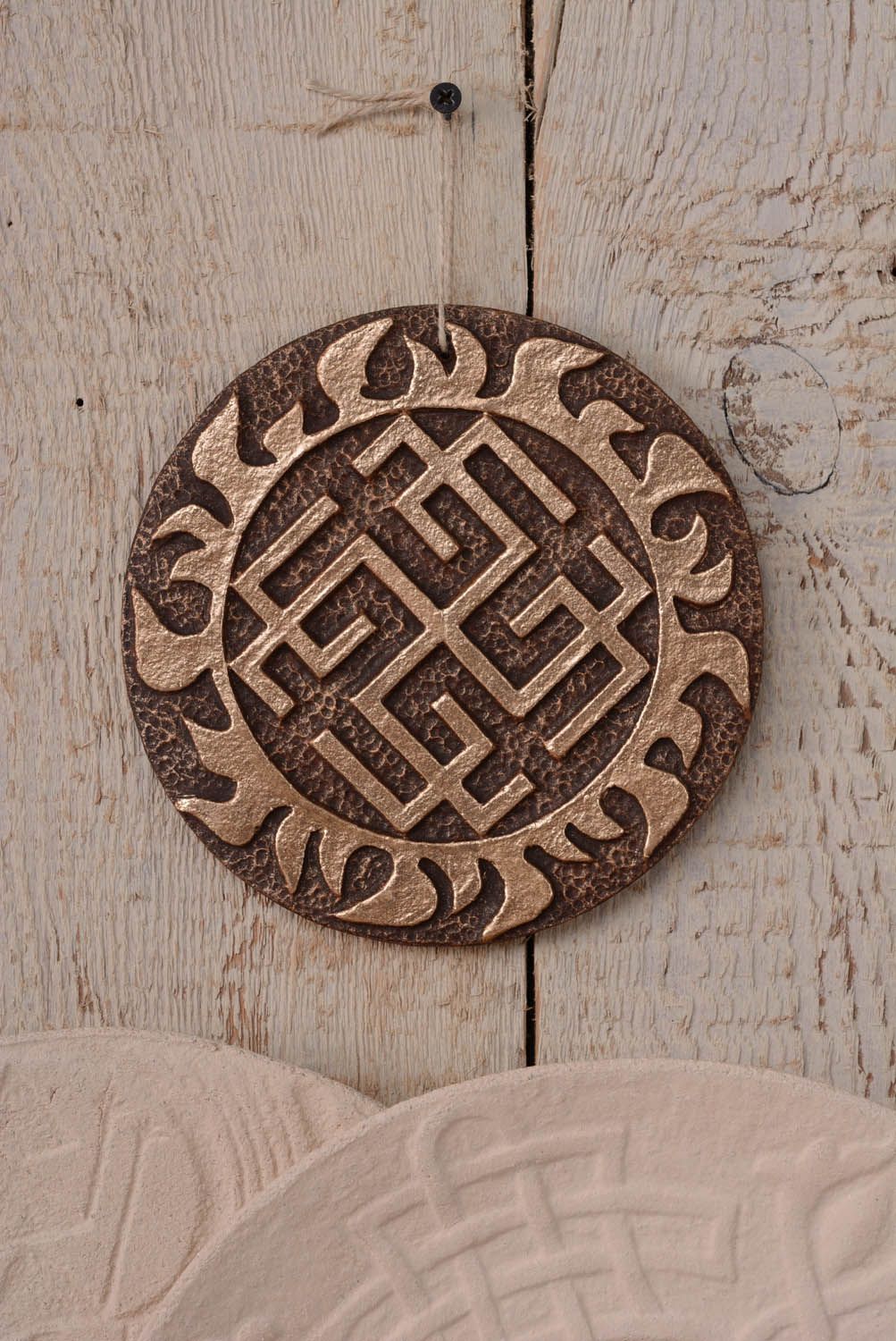 Pingente talismã de interior de cerâmica coberto com potala Svarozhich foto 3