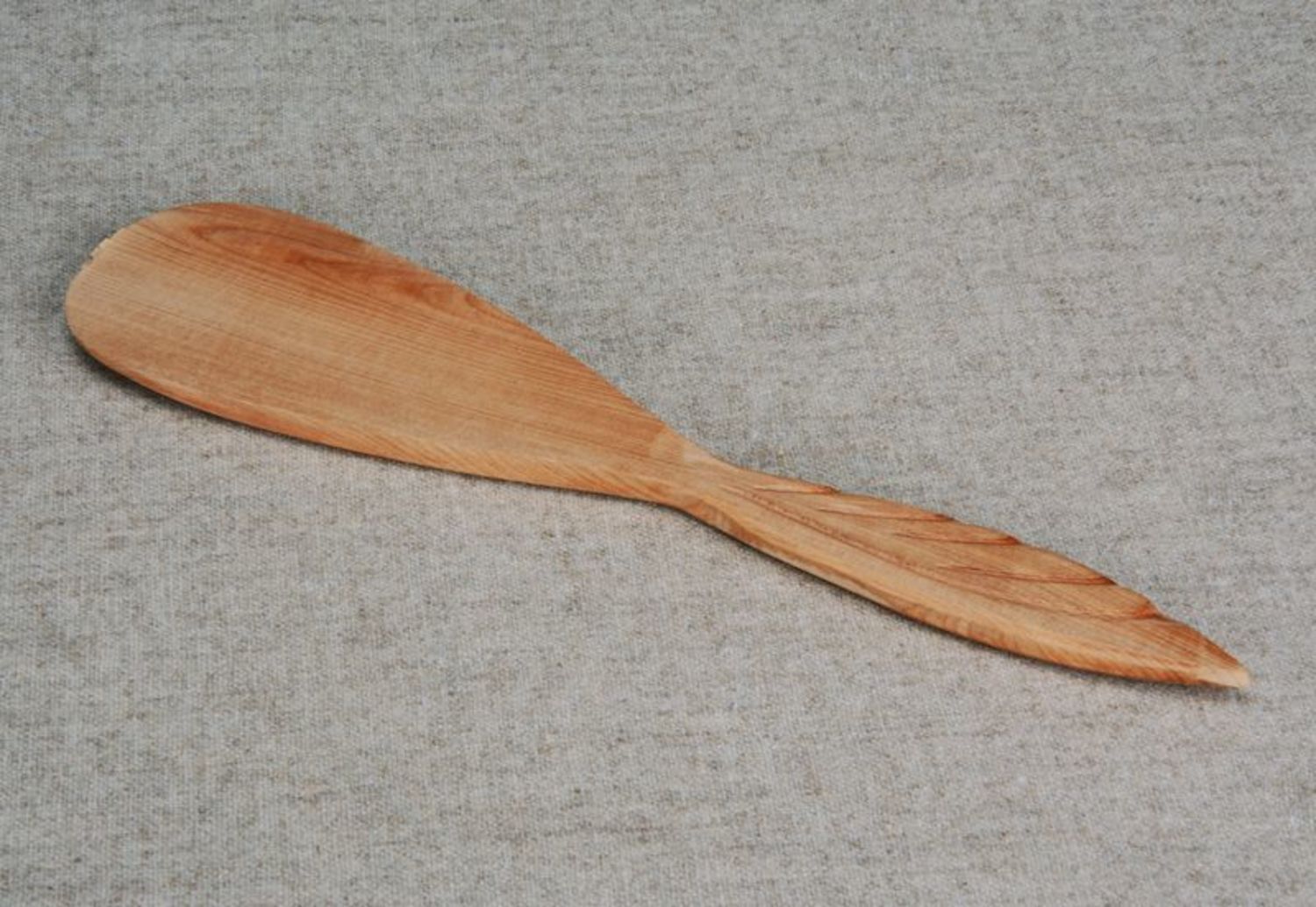 Spatule de cuisine en bois faite main photo 1