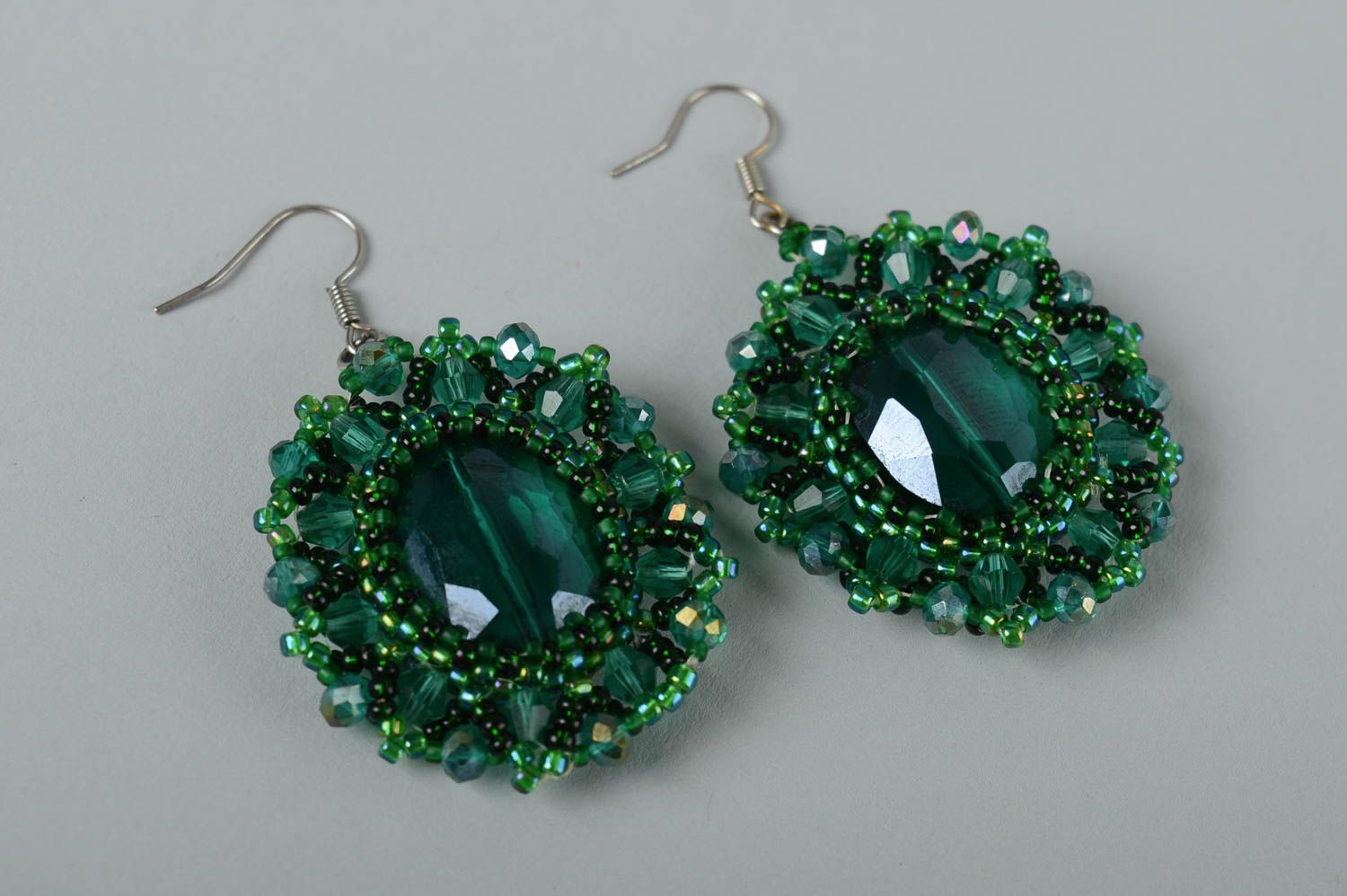Handmade jewelry beaded earrings beautiful accessories designer earrings for her photo 2