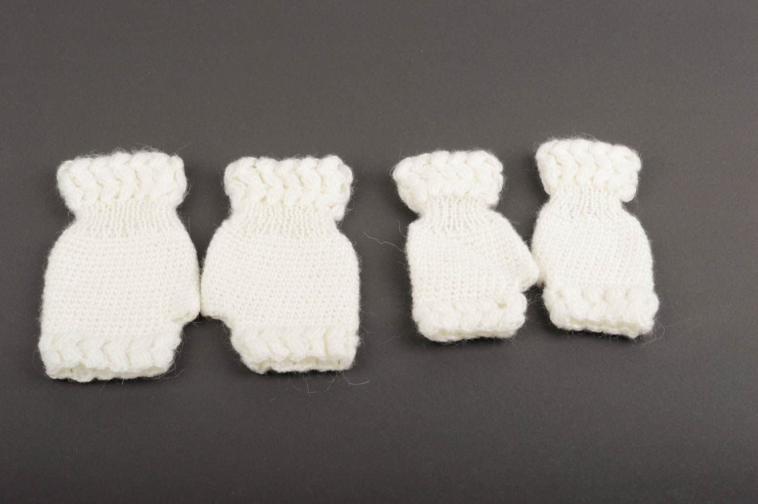 Mitaines tricot faites main Gantes mitaines 2 paires Accessoires femme photo 1