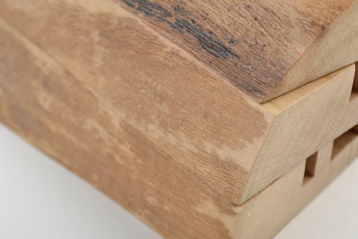 Set of 5 handmade eco friendly decorative wooden varnished tablet stands photo 3