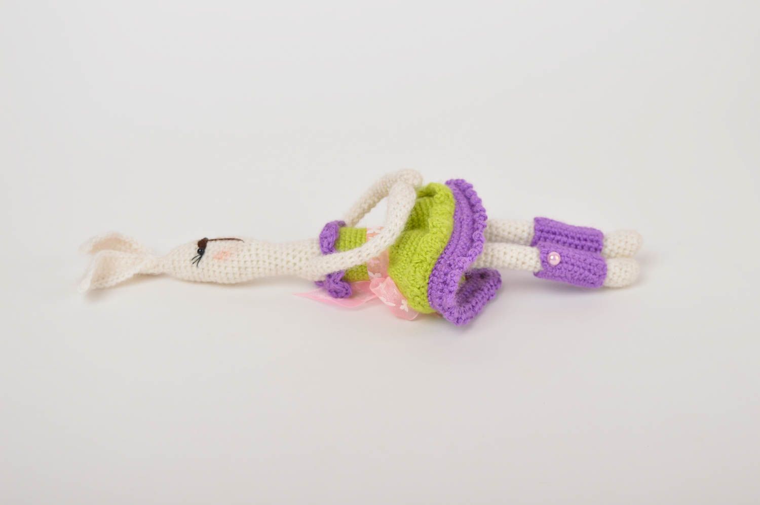 Juguete artesanal tejido a crochet peluche para niños regalo original Coneja foto 4