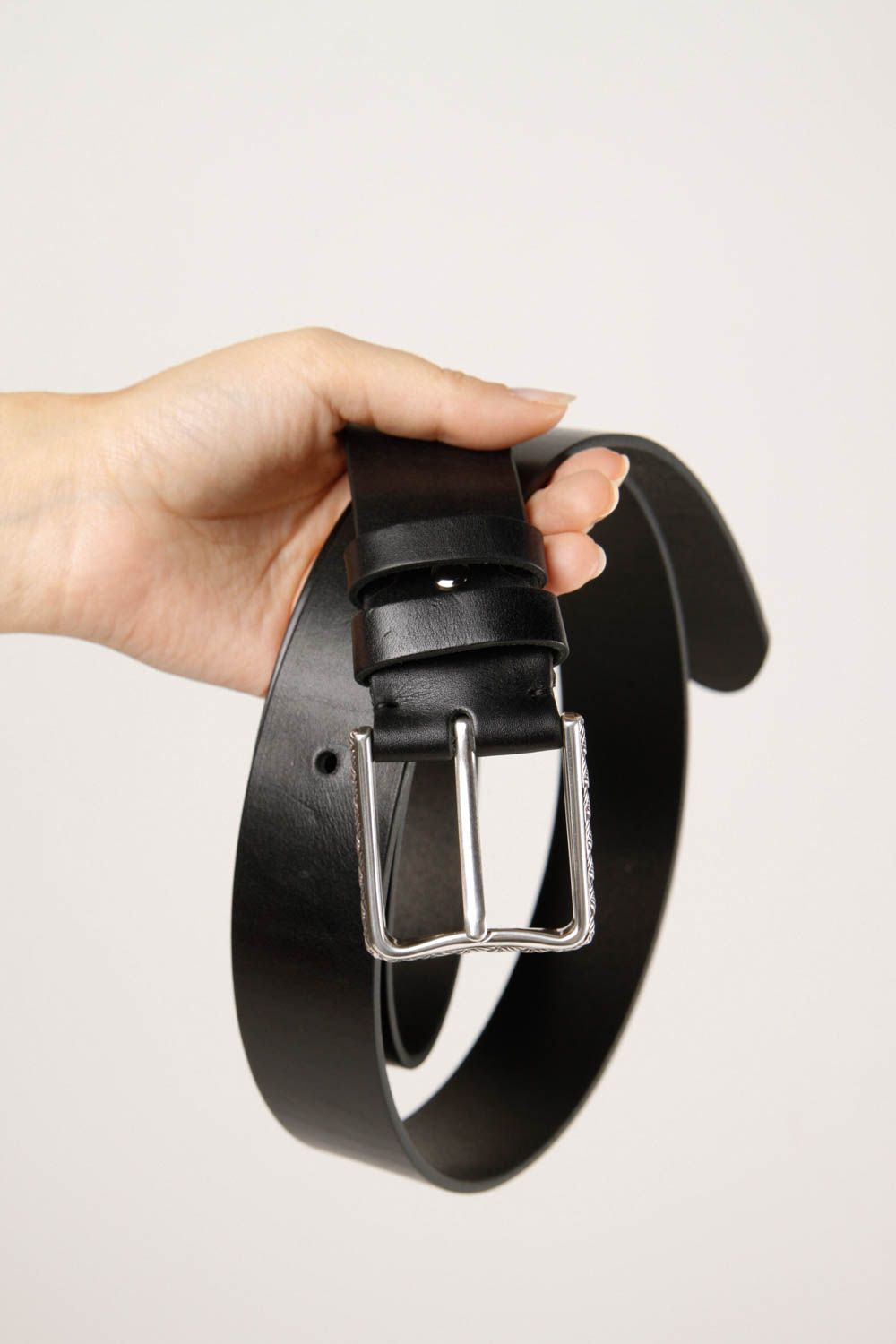 Handmade belt designer belt for men unusual gift leather accessory for men photo 2