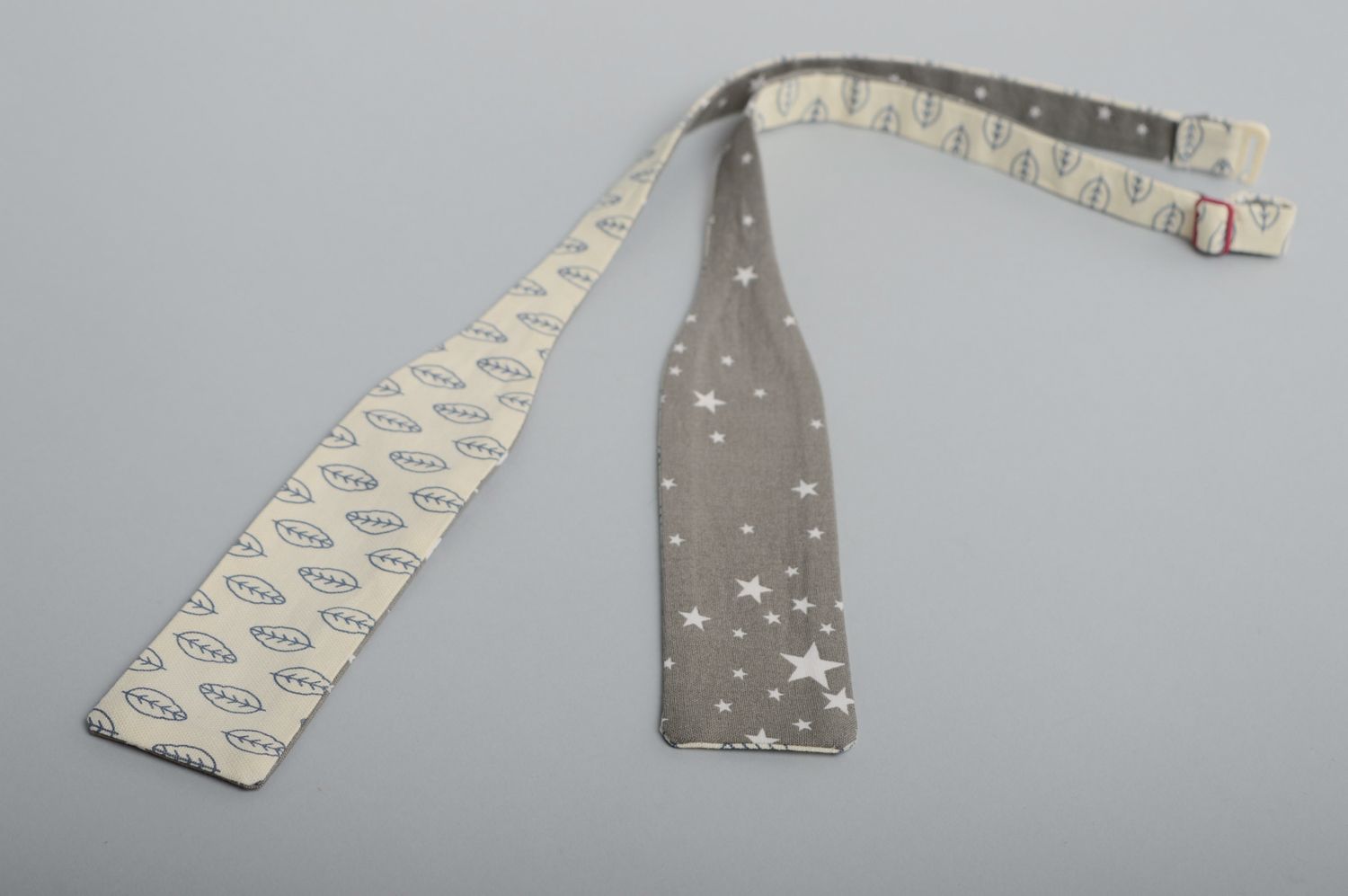 Two-sided fabric bow tie Leaves photo 2