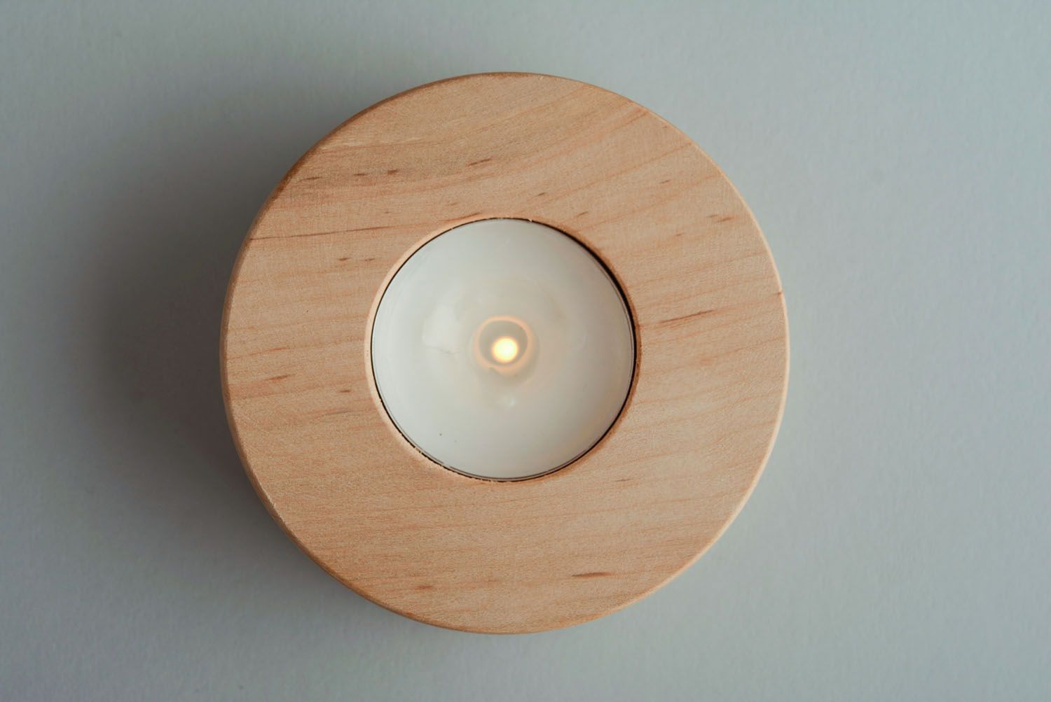 Wooden blank candle holder photo 5