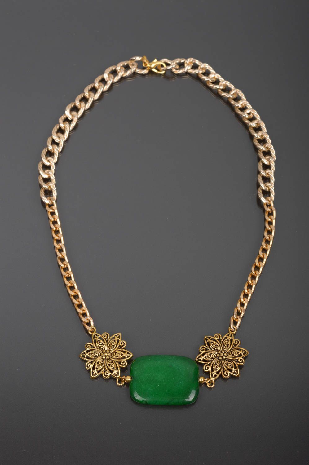 Schöne Kette handmade Collier Halskette in Grün Geschenk für Frauen originell foto 2