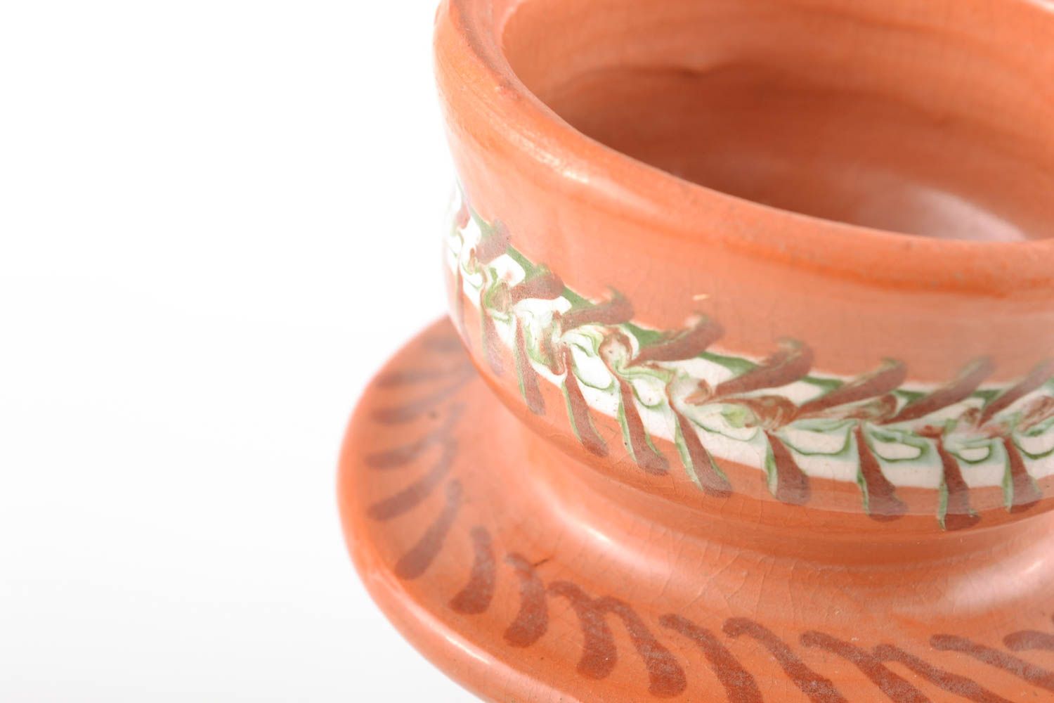 Candelero de cerámica hecho a mano en estilo étnico foto 3