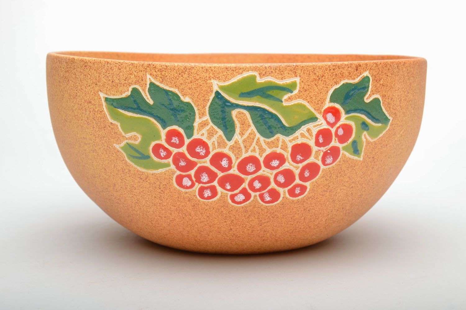 Clay bowl with painting photo 3