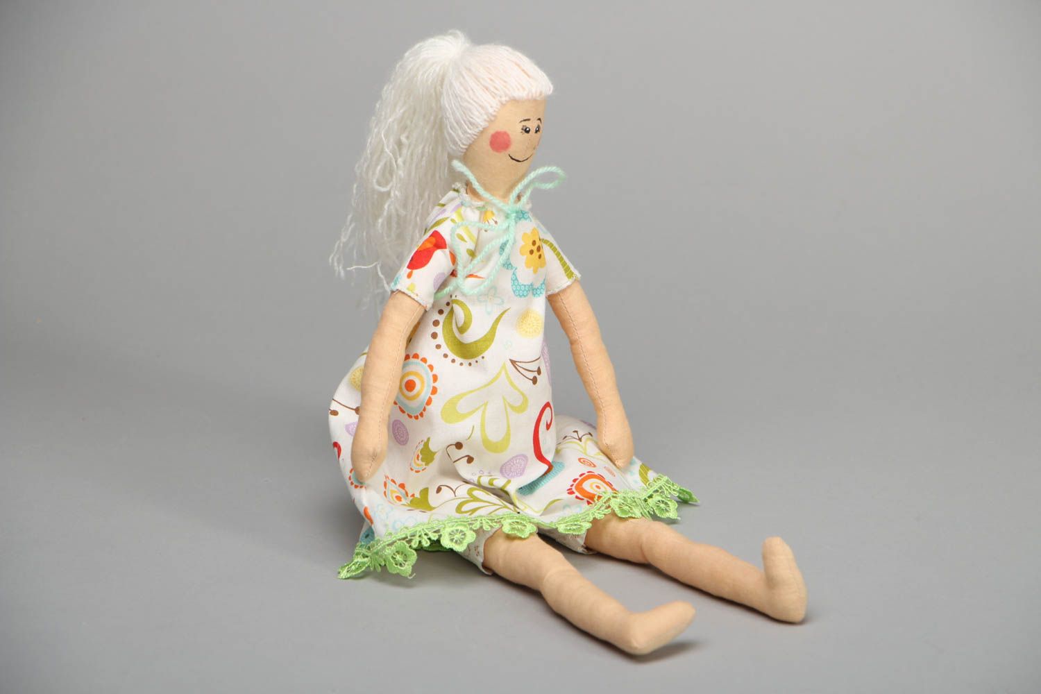 Handmade coarse calico fabric doll Pregnant photo 1