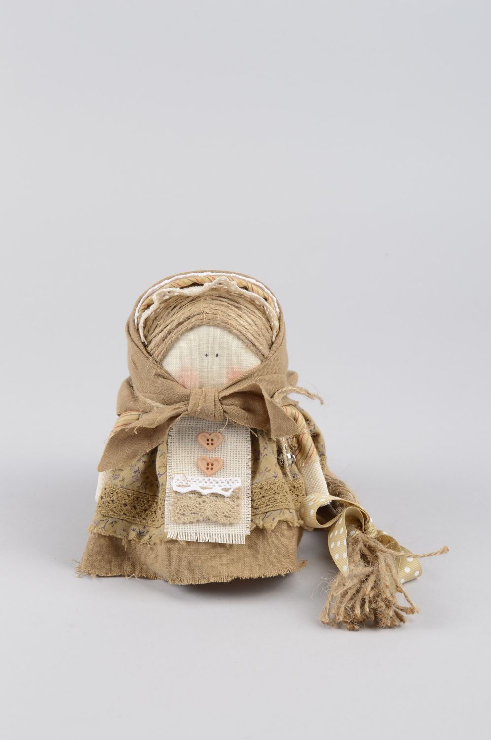 Muñeco de trapo hecho a mano de lino decoración de hogar regalo original foto 1