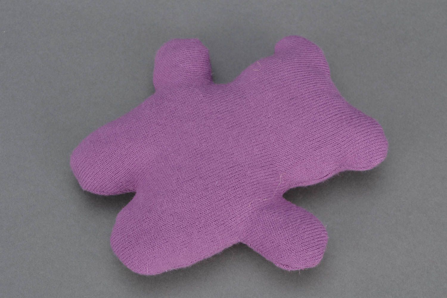 Handmade violet toy bear photo 4