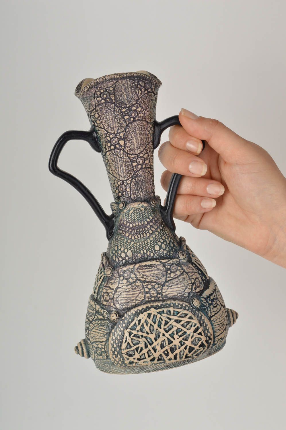Handgemachte Keramik Designer Vase Haus Dekor Geschenk für Frauen ungewöhnlich foto 4