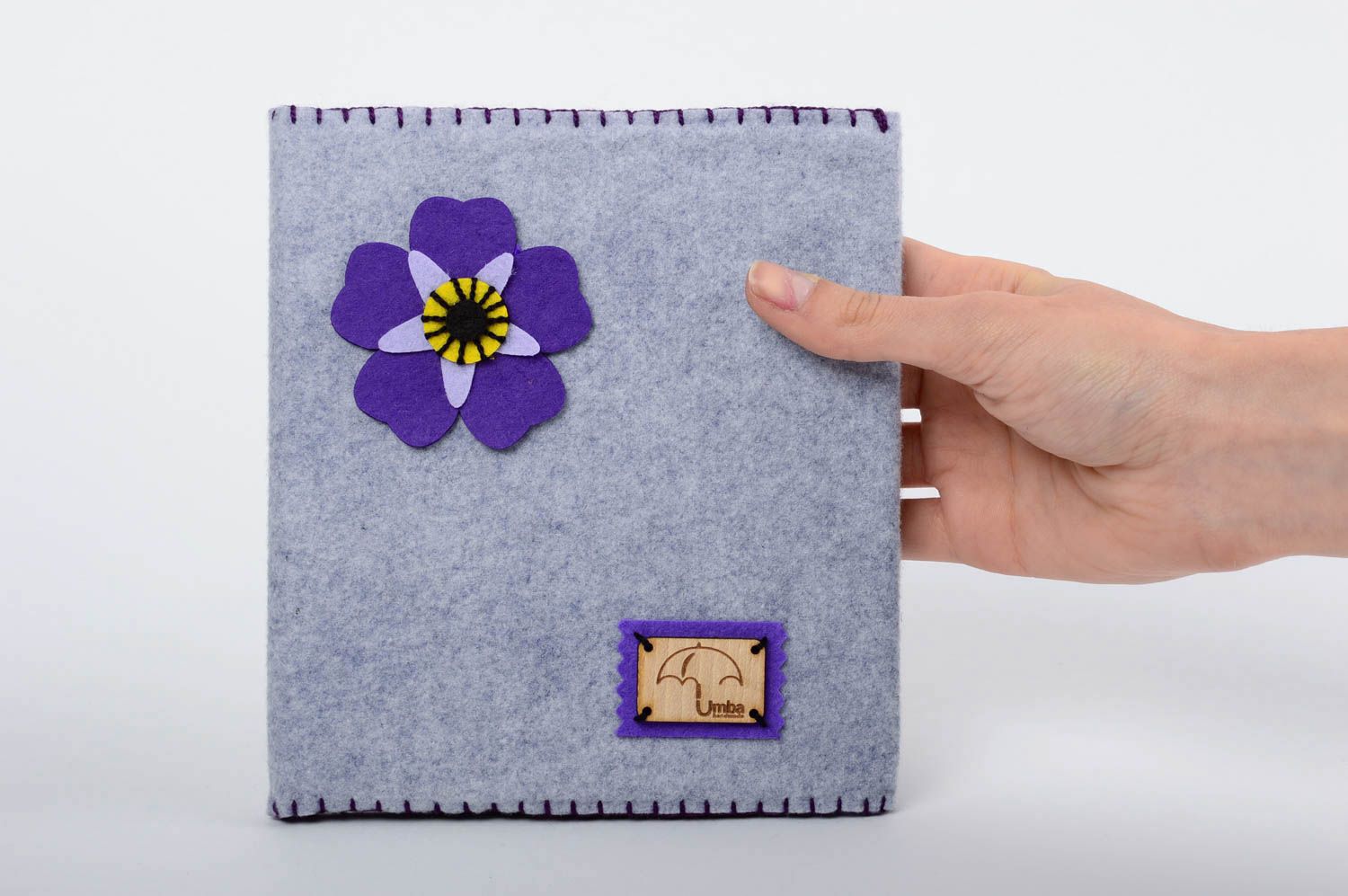 Handmade Designer Notizbuch zart Geschenke für Frauen Filz Notizbuch mit Blume foto 5