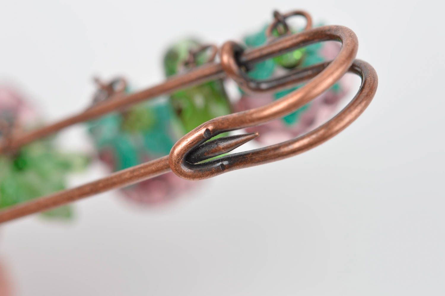 Unusual designer brooch accessory made of glass stylish elegant brooch photo 4
