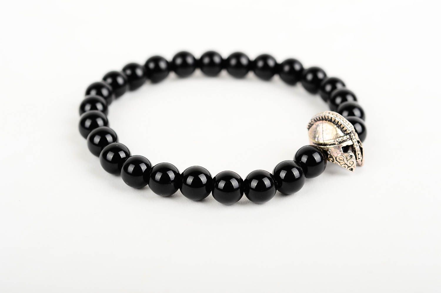 Handmade bracelet beautiful black bracelet with stones fashion casual jewelry photo 4