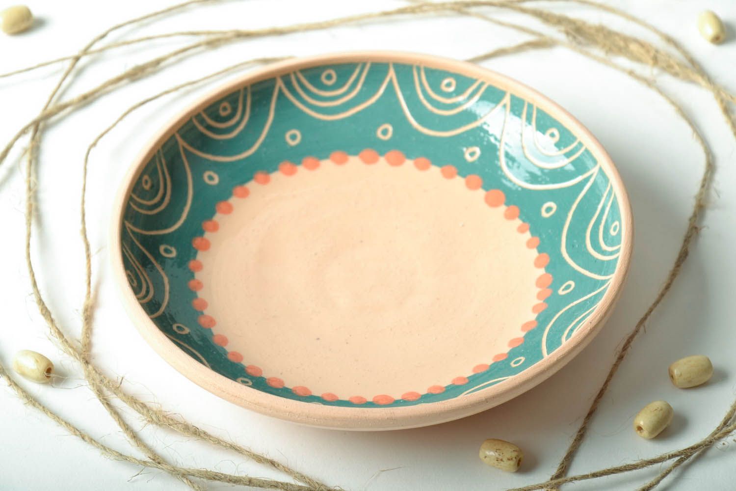 Handmade ceramic plate photo 1
