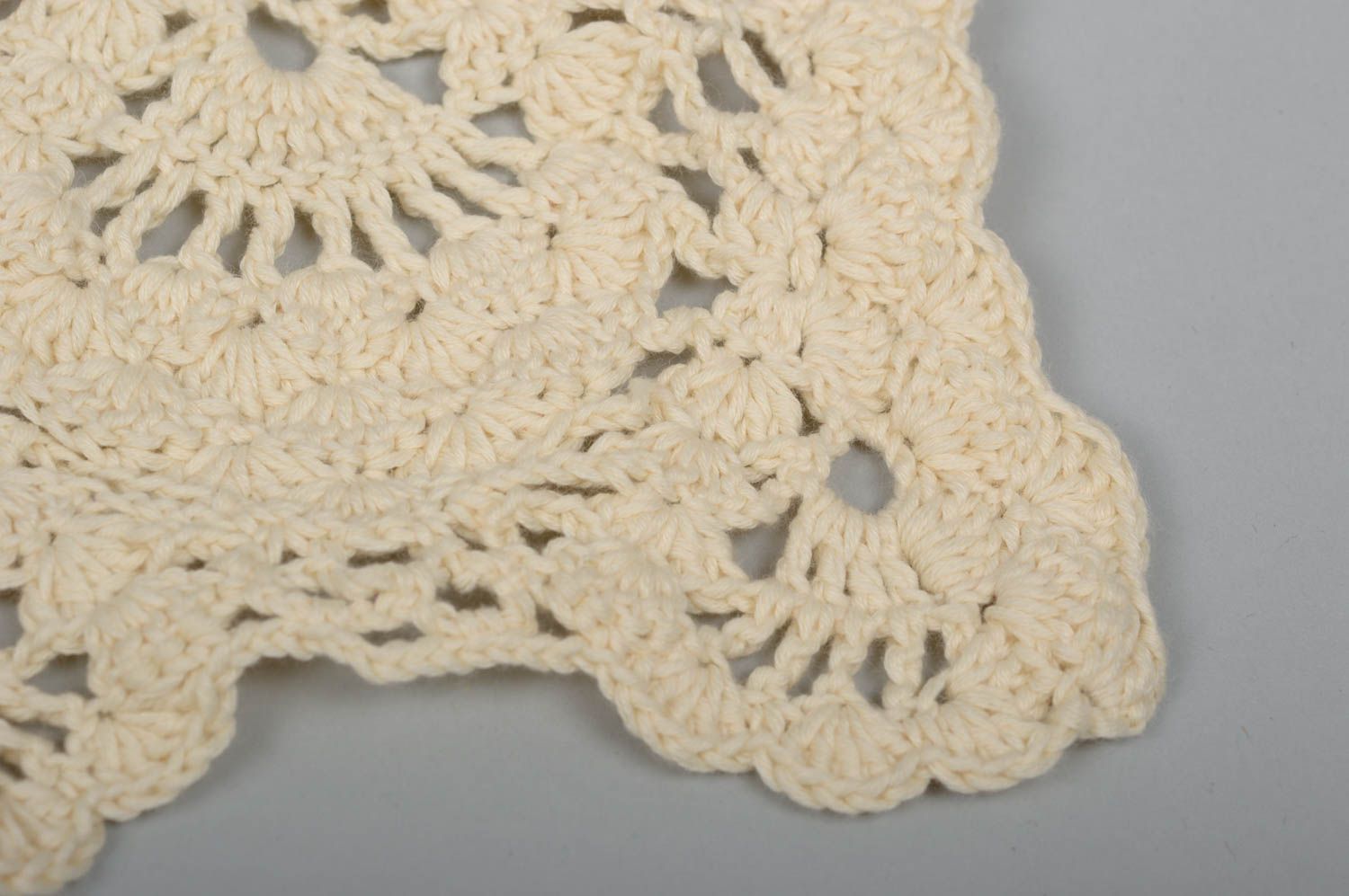 Manta tejida para bebé artesanal de algodón accesorio para niño regalo original foto 4