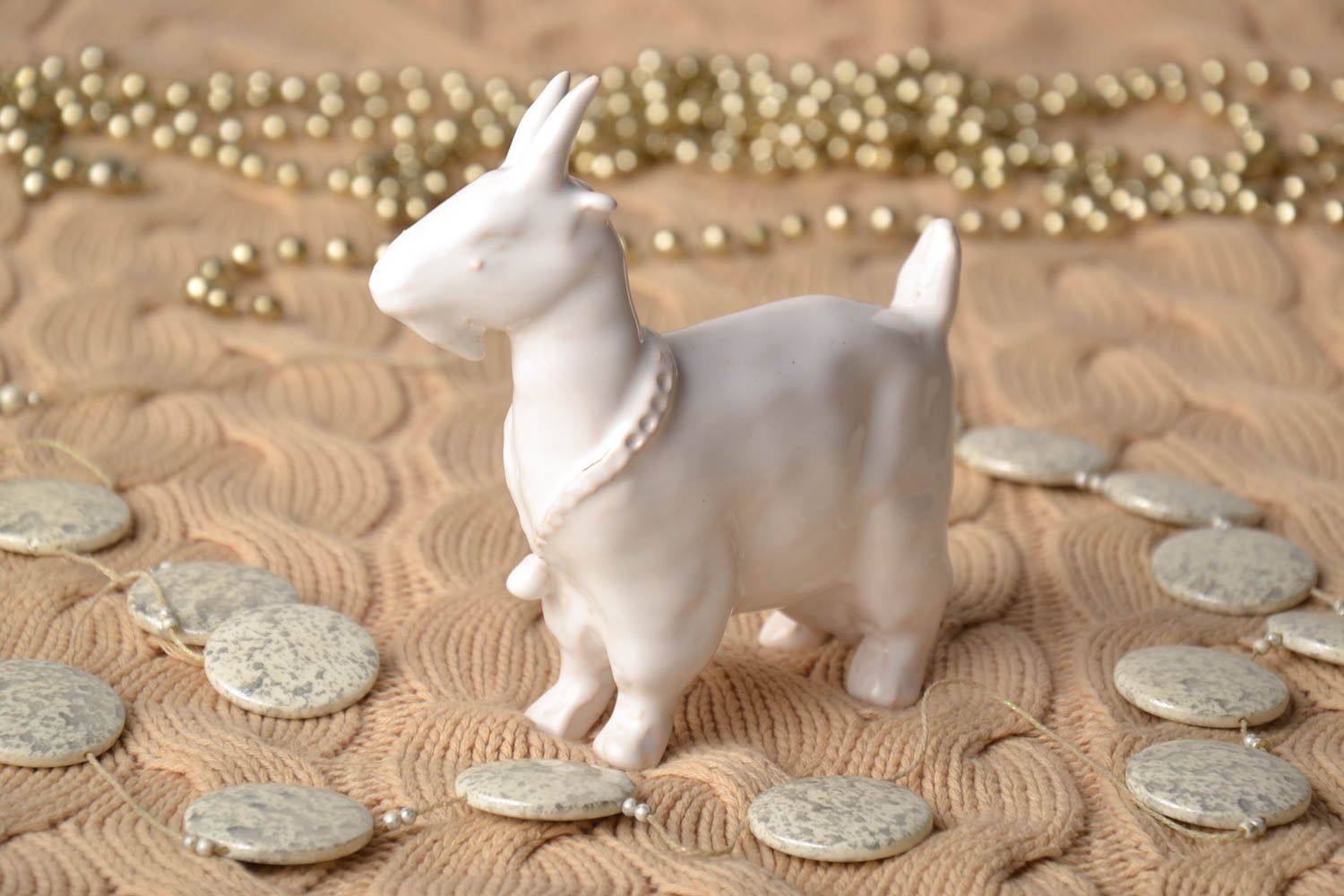 Clay statuette of goat photo 1