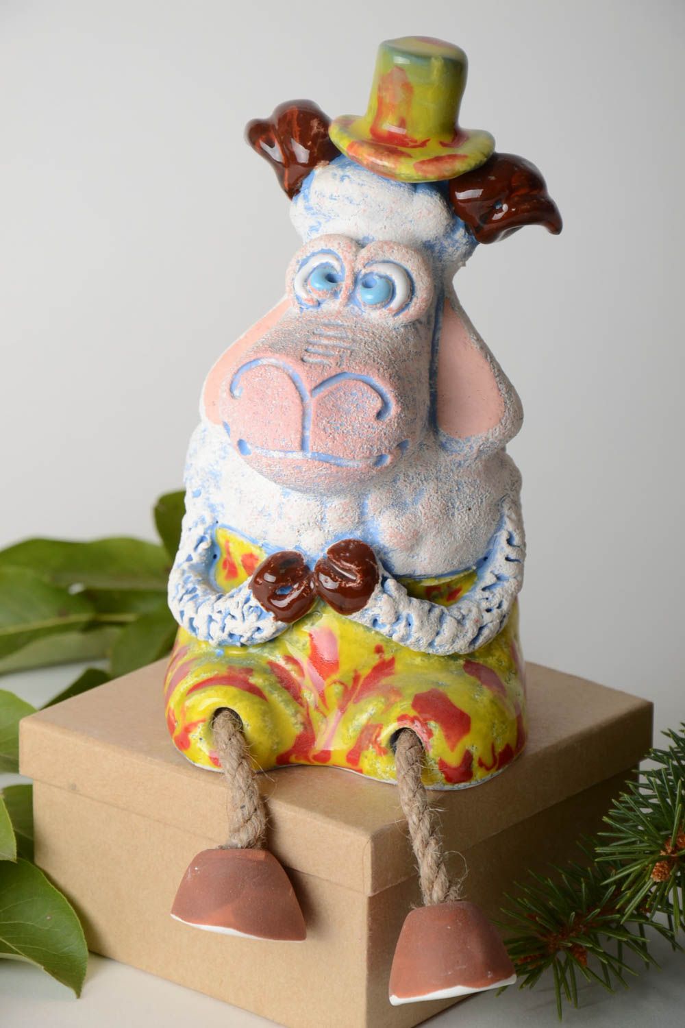 Spardose Schaf handgemachte Keramik originelle Spardose Geschenk Deko Ideen foto 1