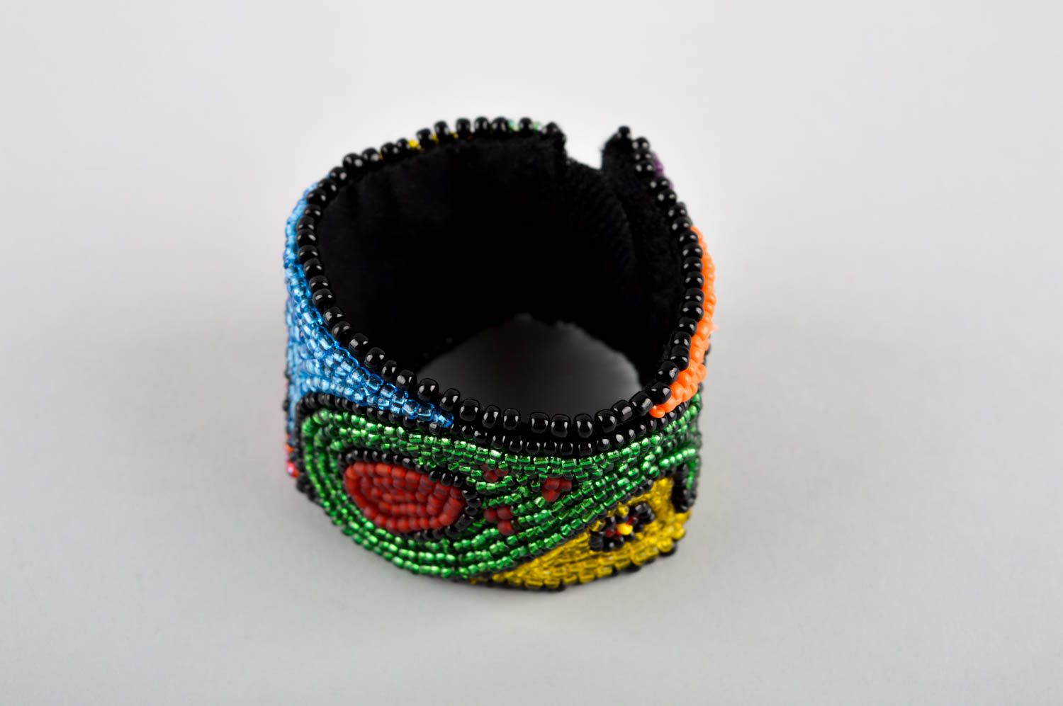 Wide handmade beaded bracelet stylish wrist bracelet cool jewelry designs photo 2