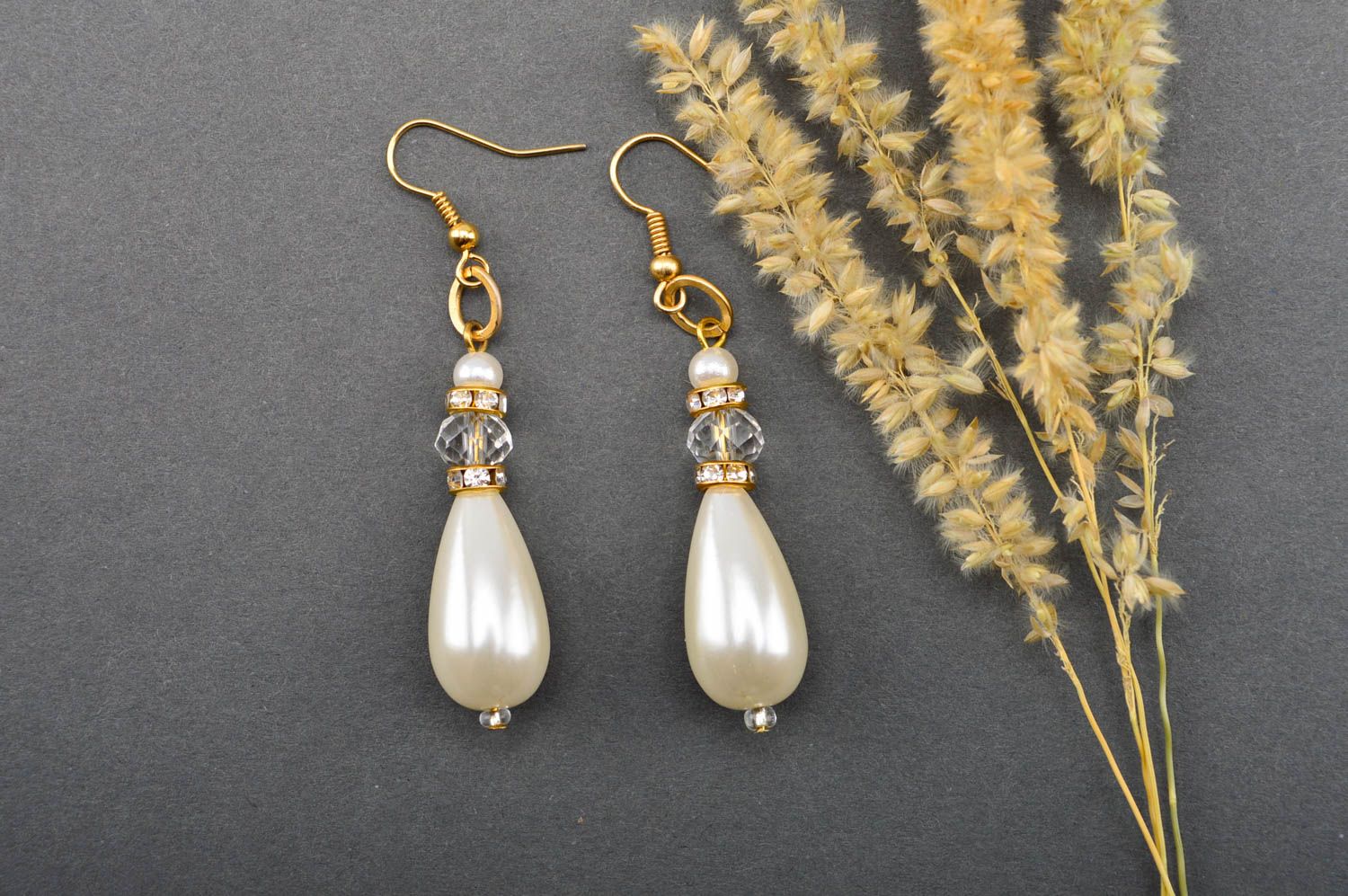 Beautiful handmade crystal earrings long beaded earrings cool jewelry designs photo 1