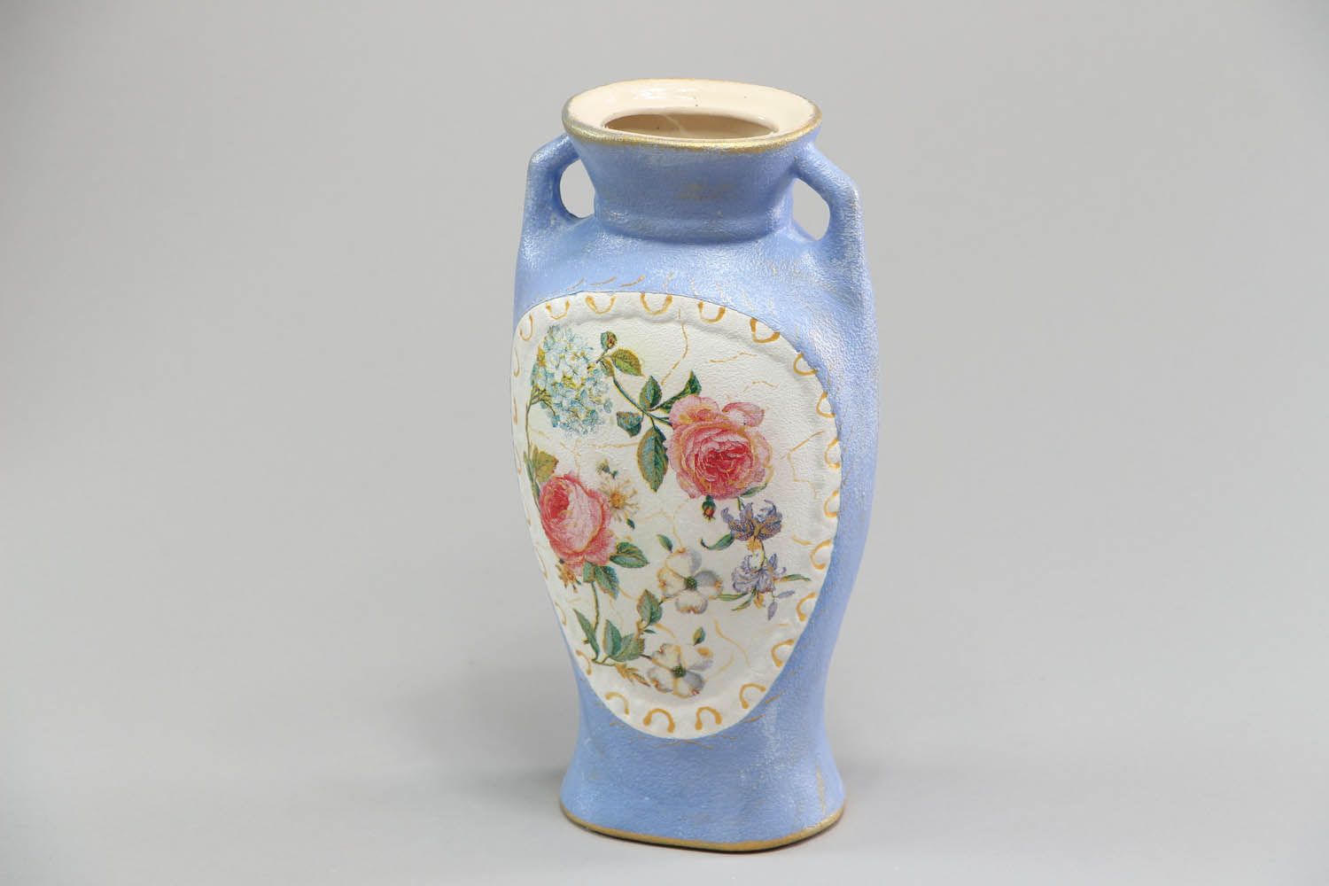 Vase à fleurs en céramique fait main photo 1