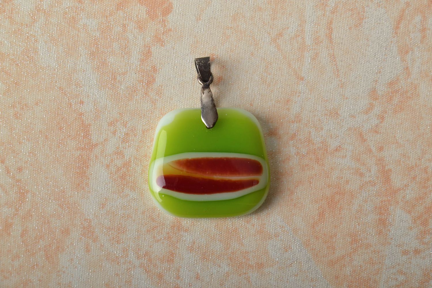 Fused glass pendant Living Cell photo 1