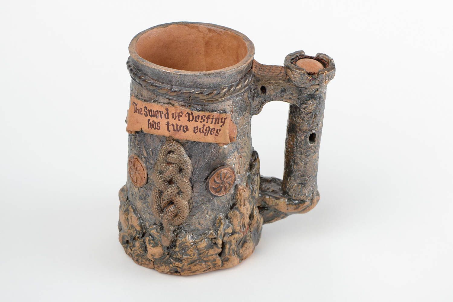 Handmade potter beer mug ceramic mug ceramic art kitchen decor gifts for men photo 4