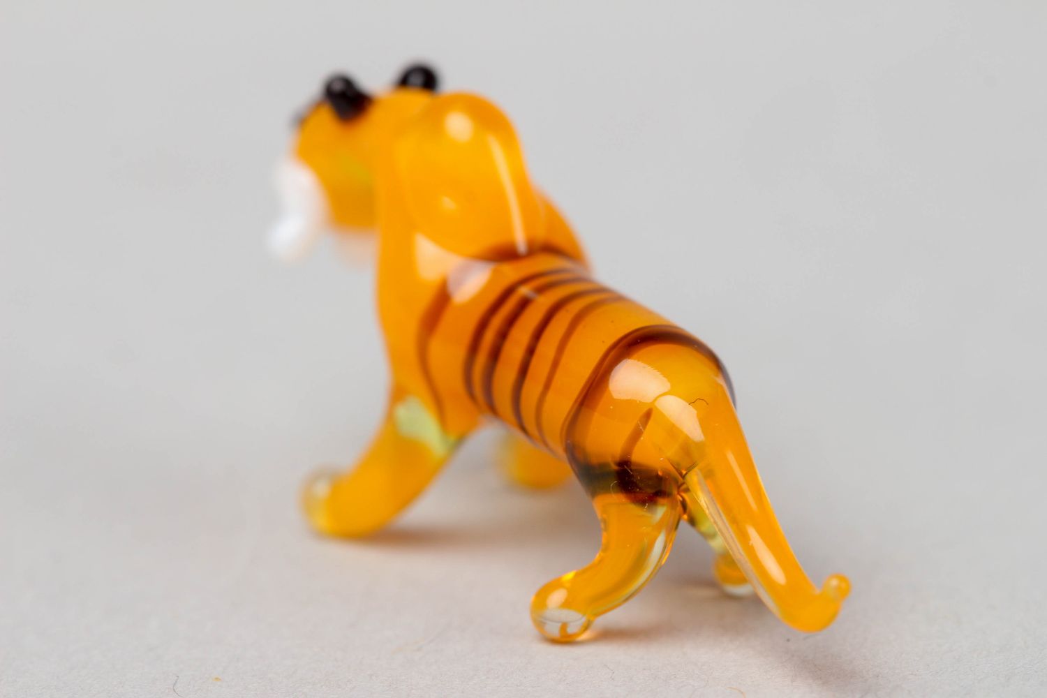 Figurine en verre originale en forme de tigre photo 2