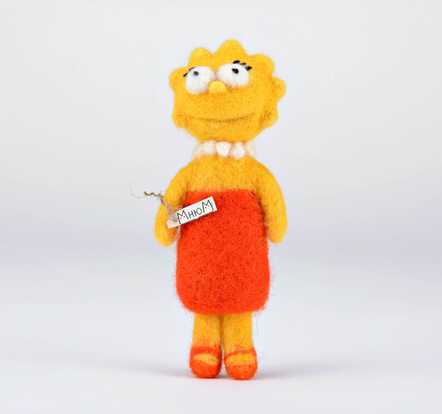 Künstlerische kuschelige Puppe aus Wolle Lisa  foto 1