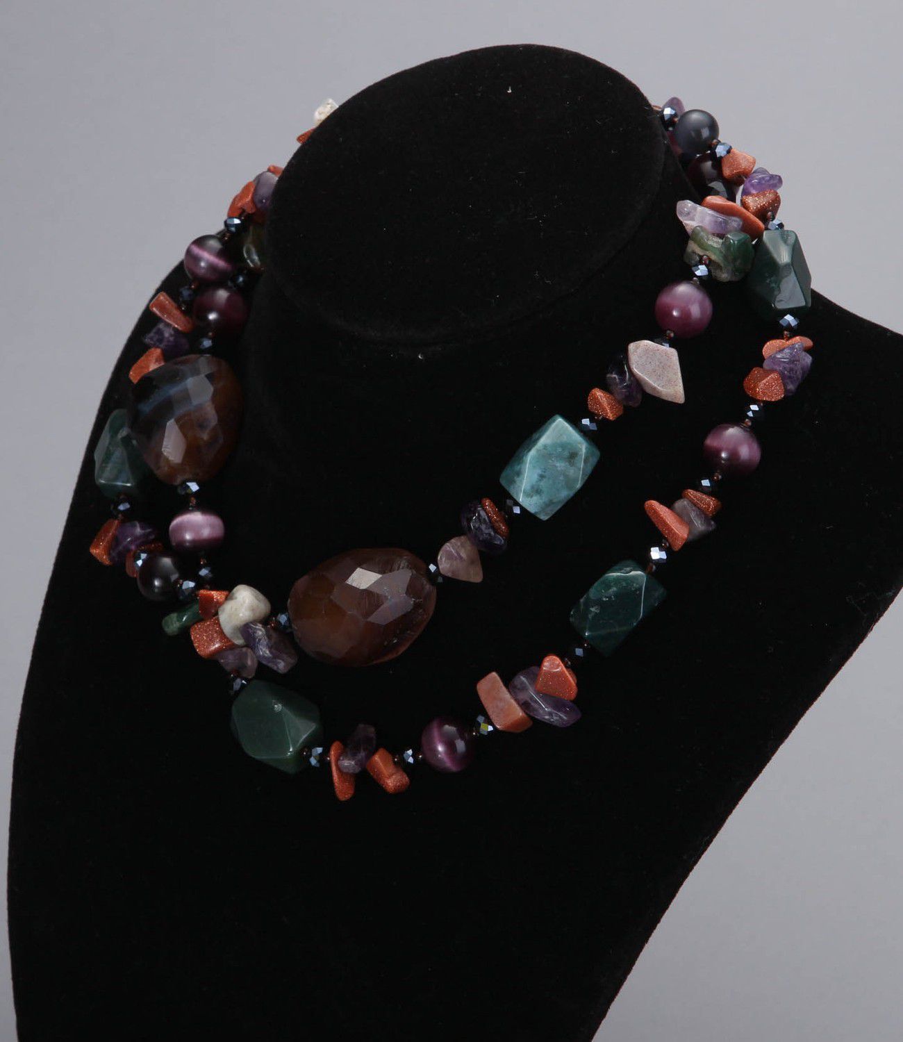 Necklace made of natural stones, handmade photo 3