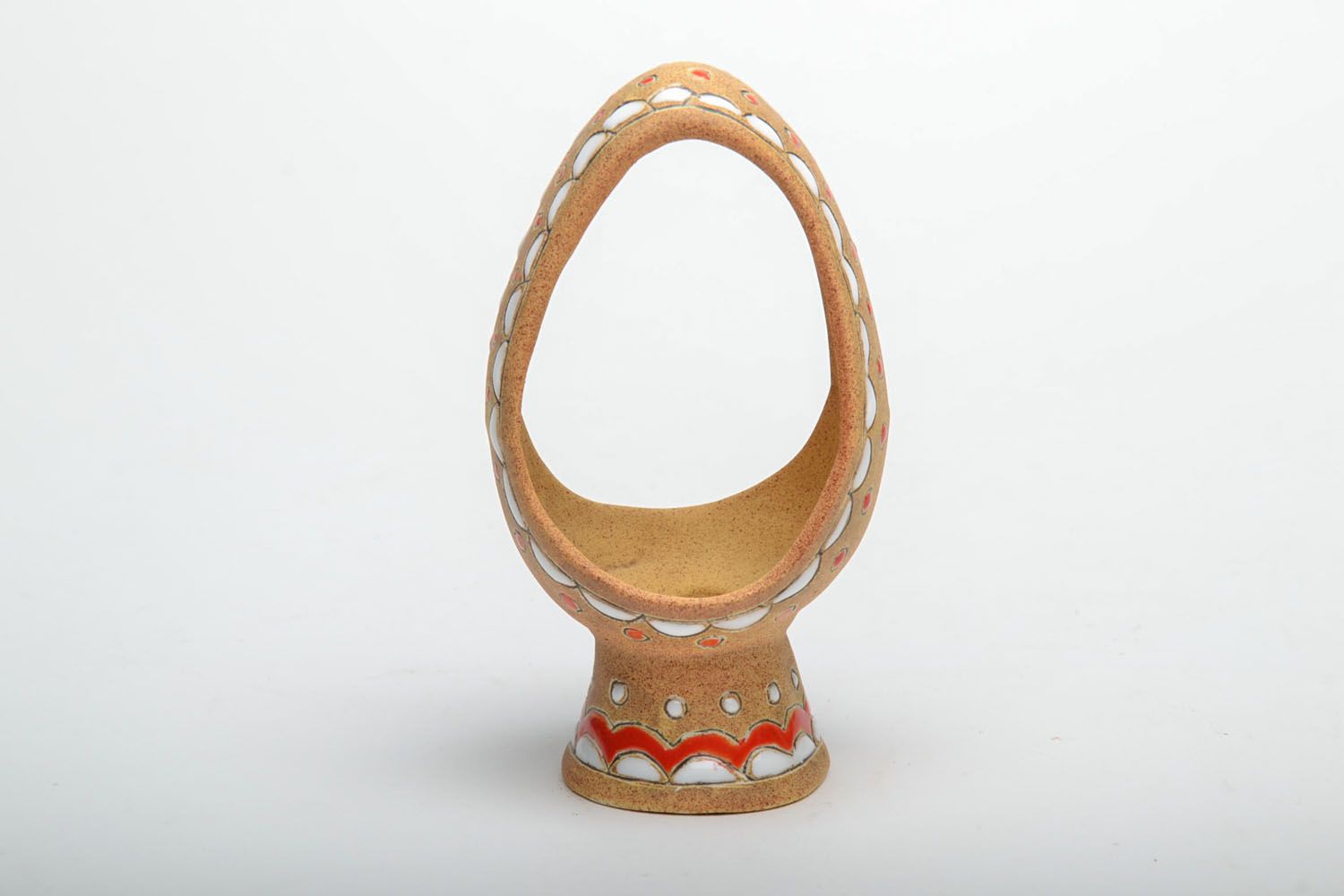 Clay candlestick Egg photo 2