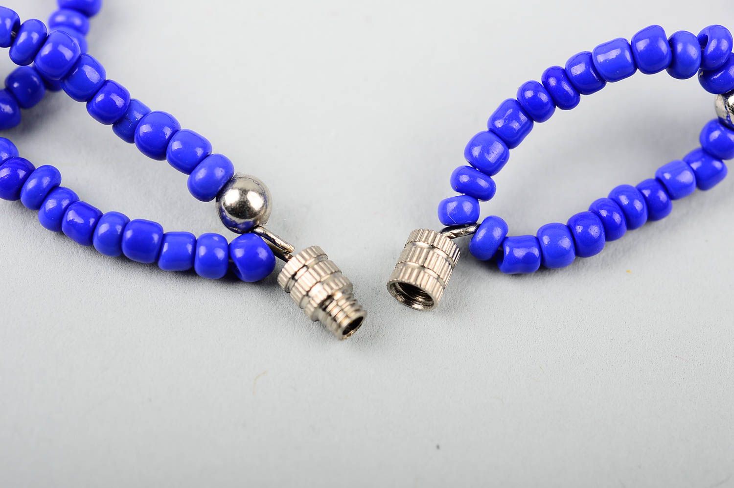 Handgefertigt Rocailles Armband Designer Schmuck Frauen Accessoire dunkelblau foto 5