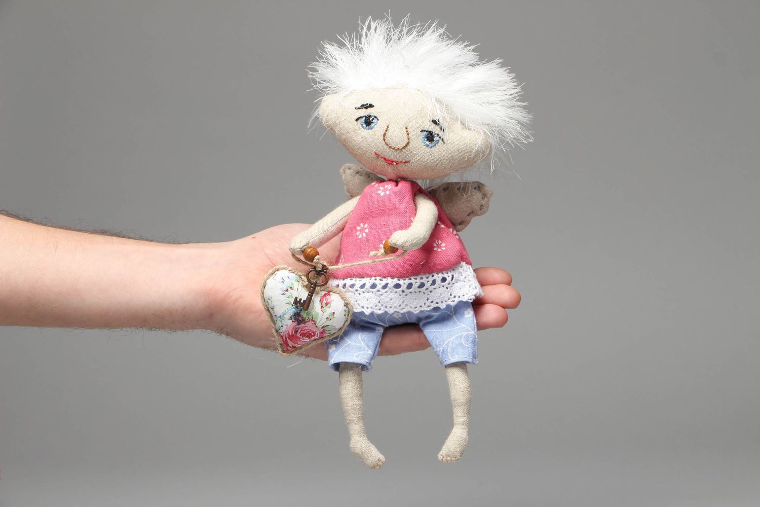 Авторская кукла из ткани ручной работы Ангел фото 4
