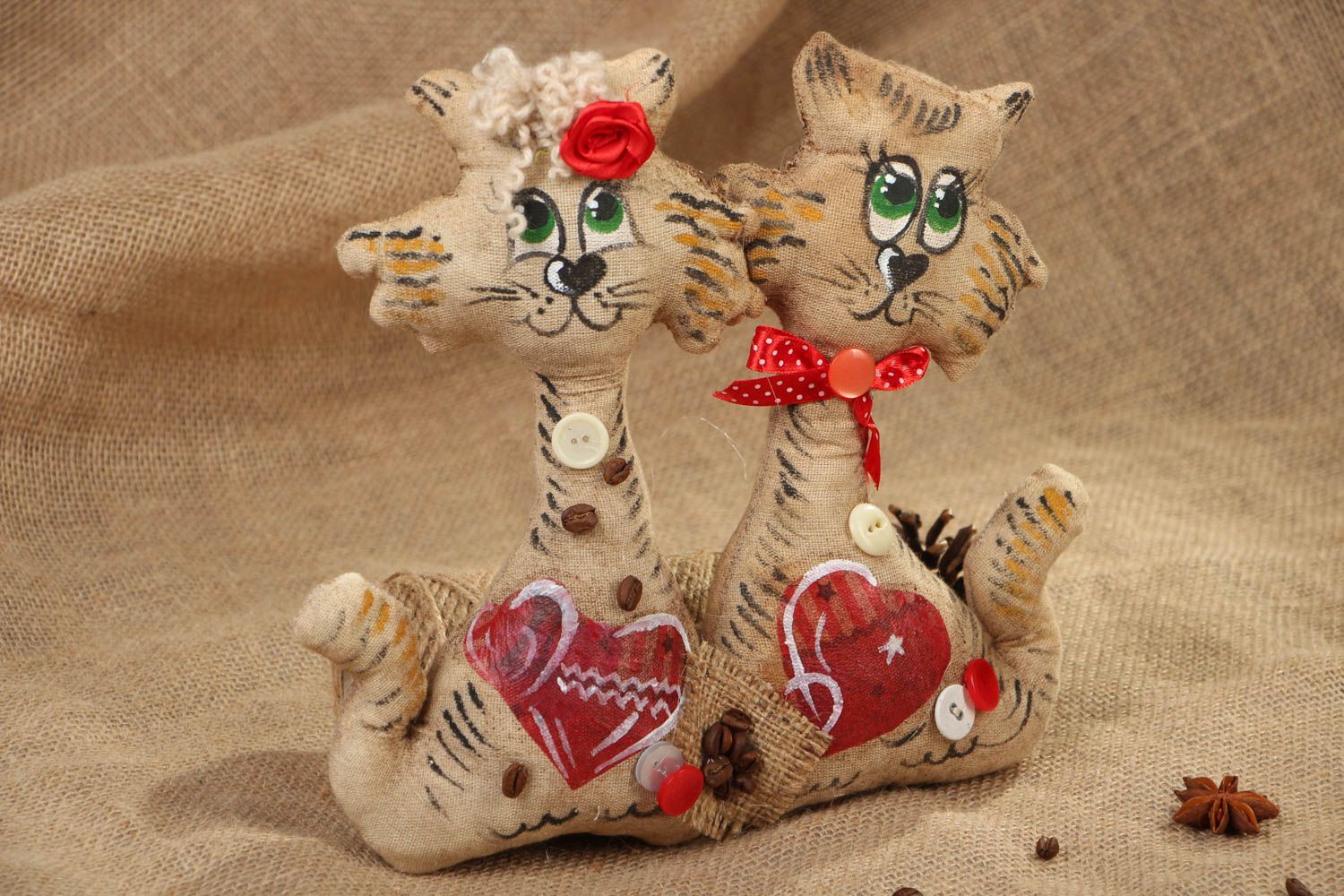 Soft fragrant toy Couple of Cats photo 5
