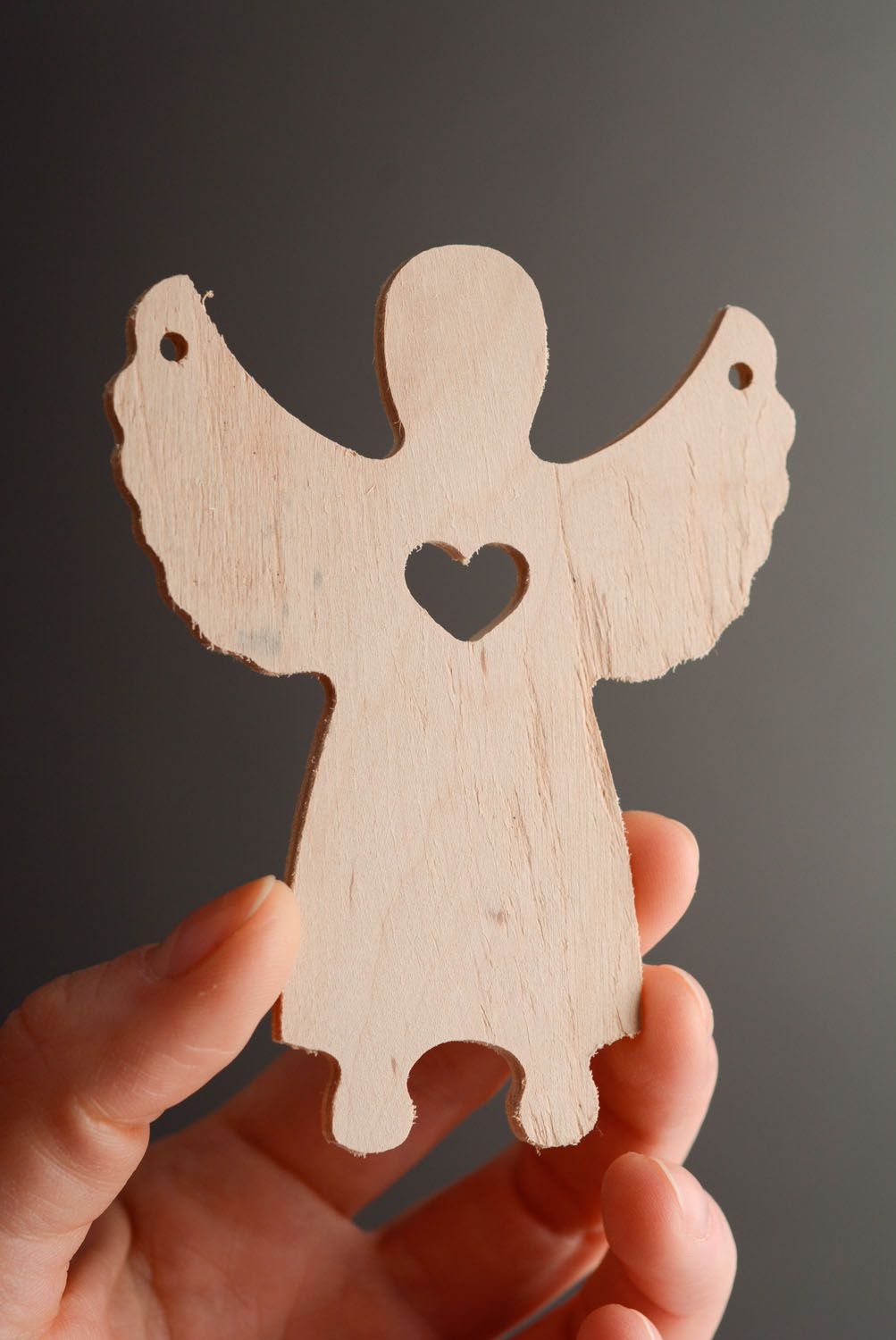 Wooden blank angel for painting photo 3
